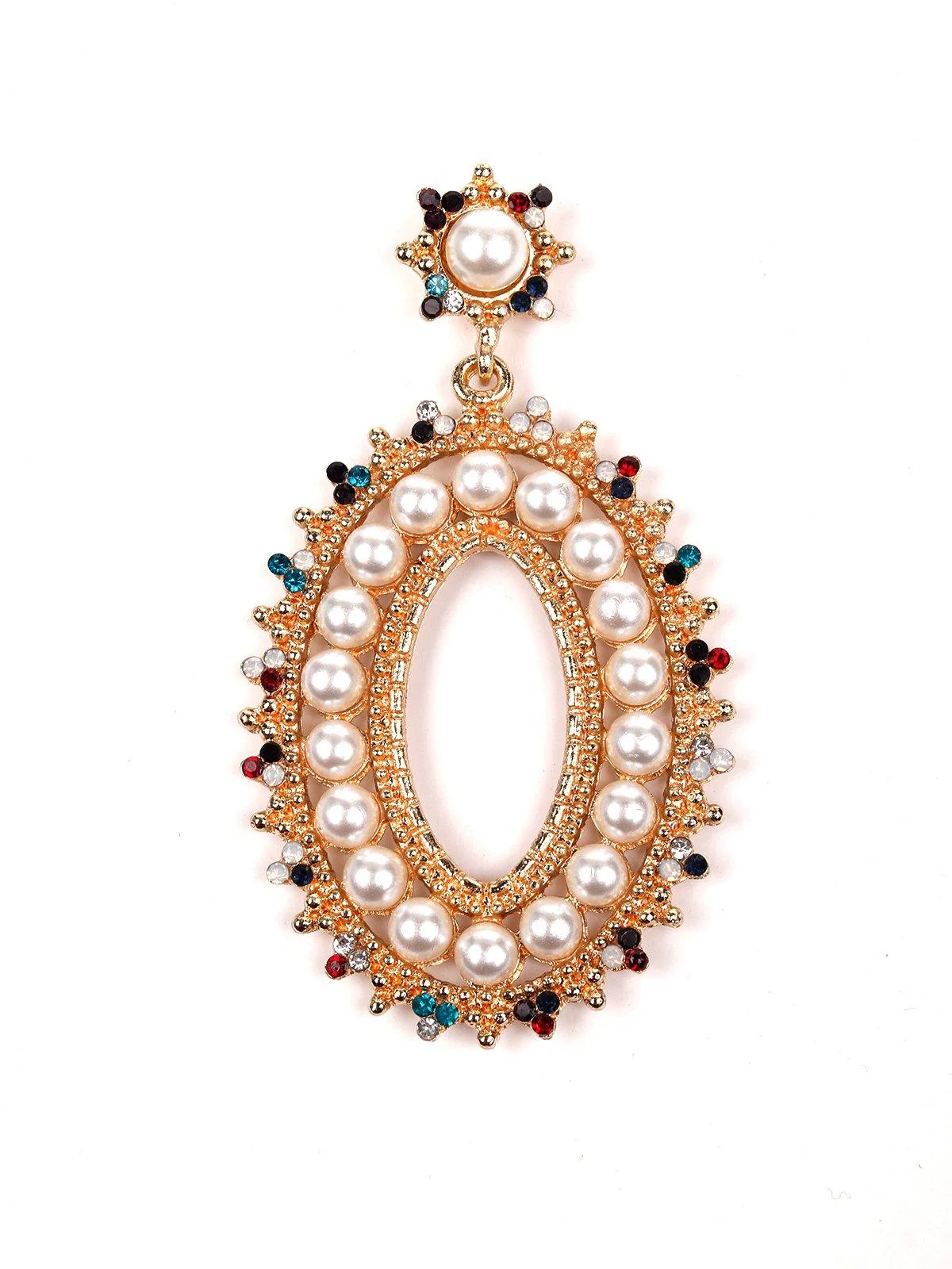 Odette Women Multicolour Metal Earrings - Image 4