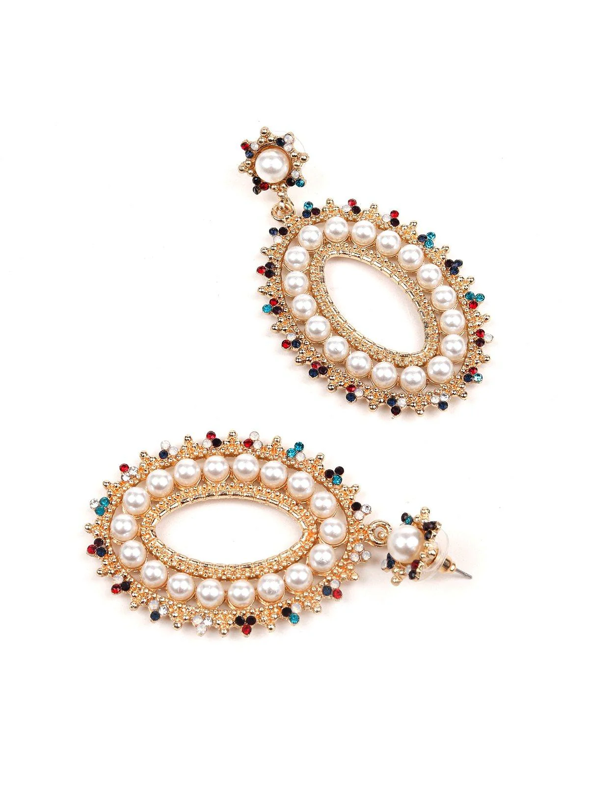 Odette Women Multicolour Metal Earrings - Image 6