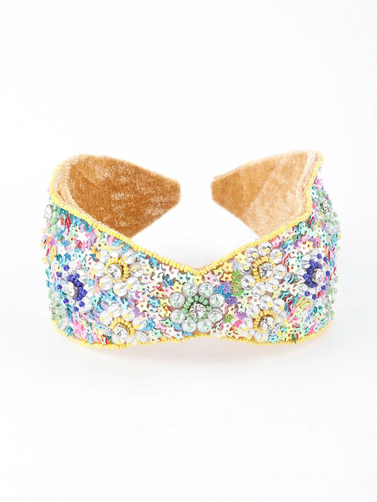 Odette Women Multicolour Tickle Velvet Hairband - Image 3