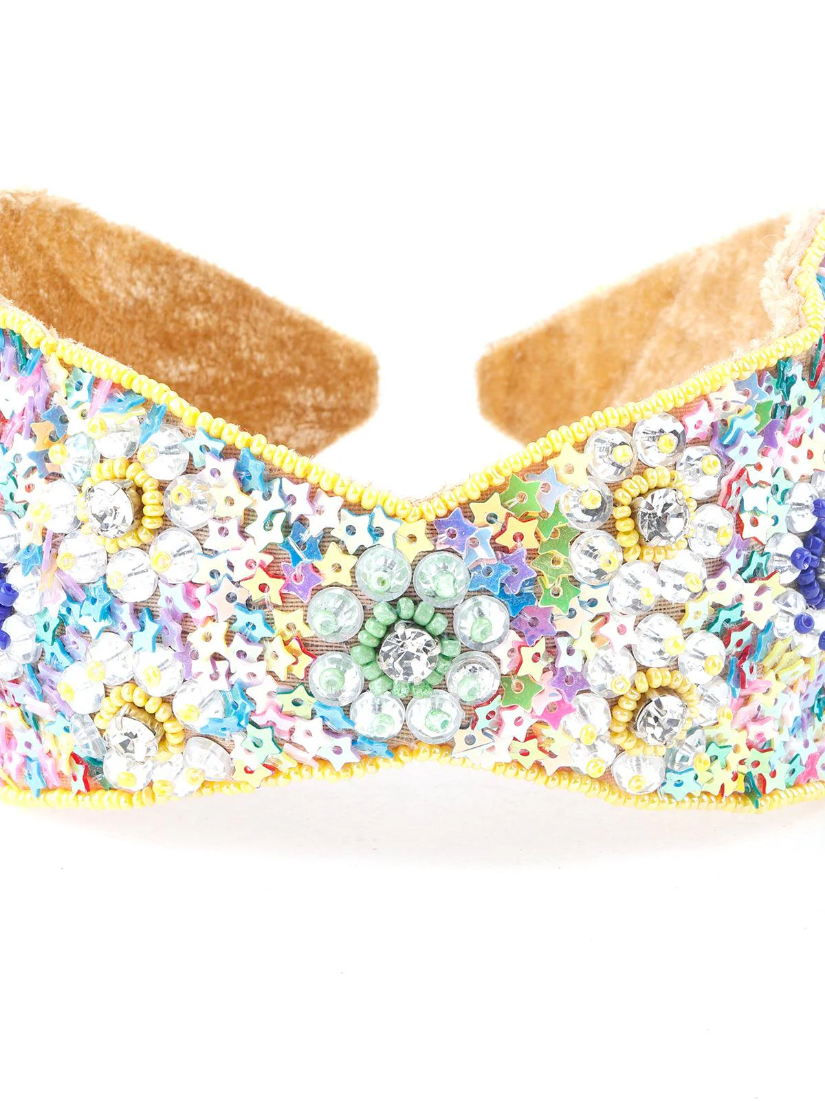 Odette Women Multicolour Tickle Velvet Hairband - Image 6