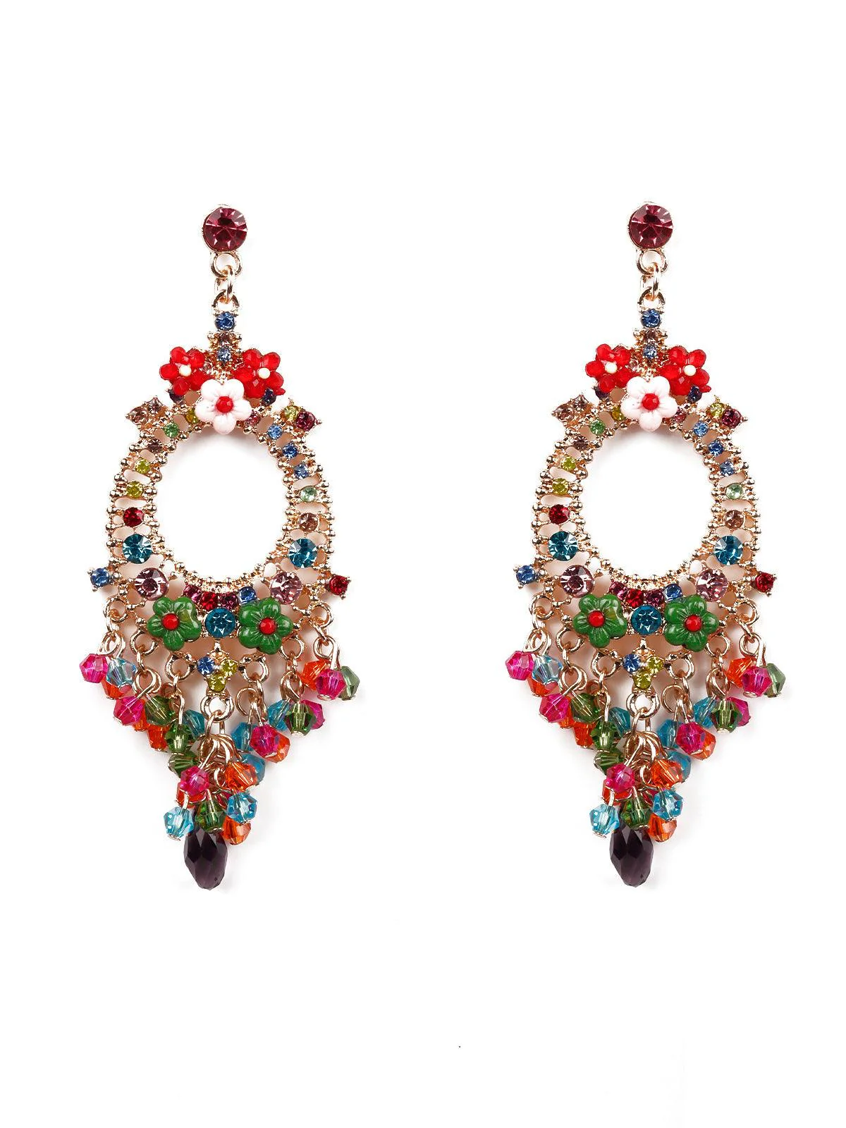 Odette Women Multicoloured Metal Earrings - Image 3