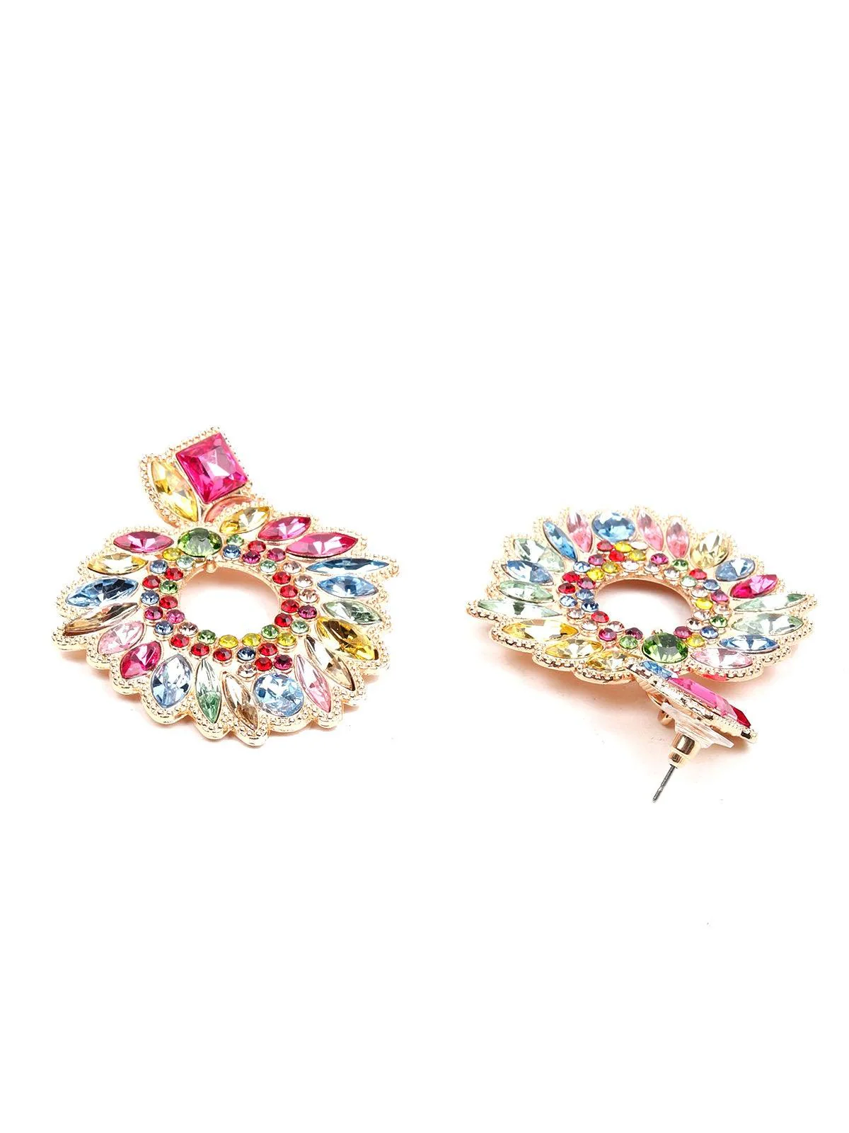 Odette Women Multicolour Metal Earrings - Image 5