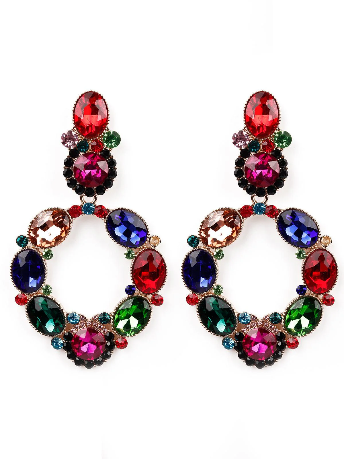 Odette Women Multicolour Metal Earrings - Image 3