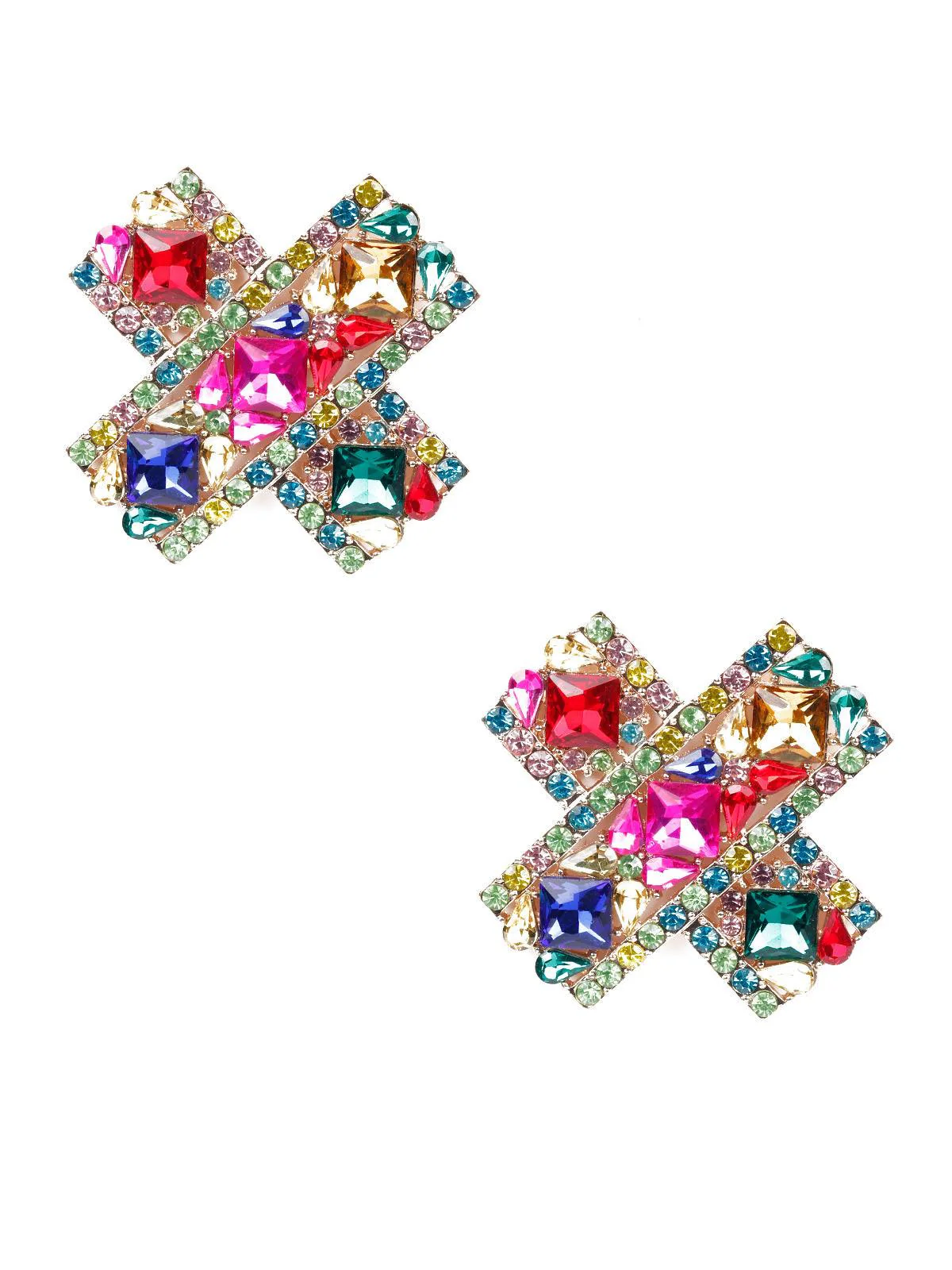 Odette Women Multicoloured Metal Earrings - Image 3