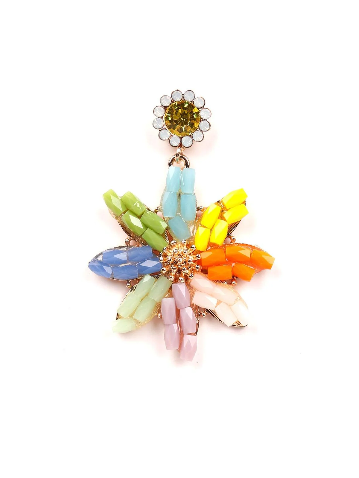 Odette Women Multicoloured Metal Earrings - Image 4