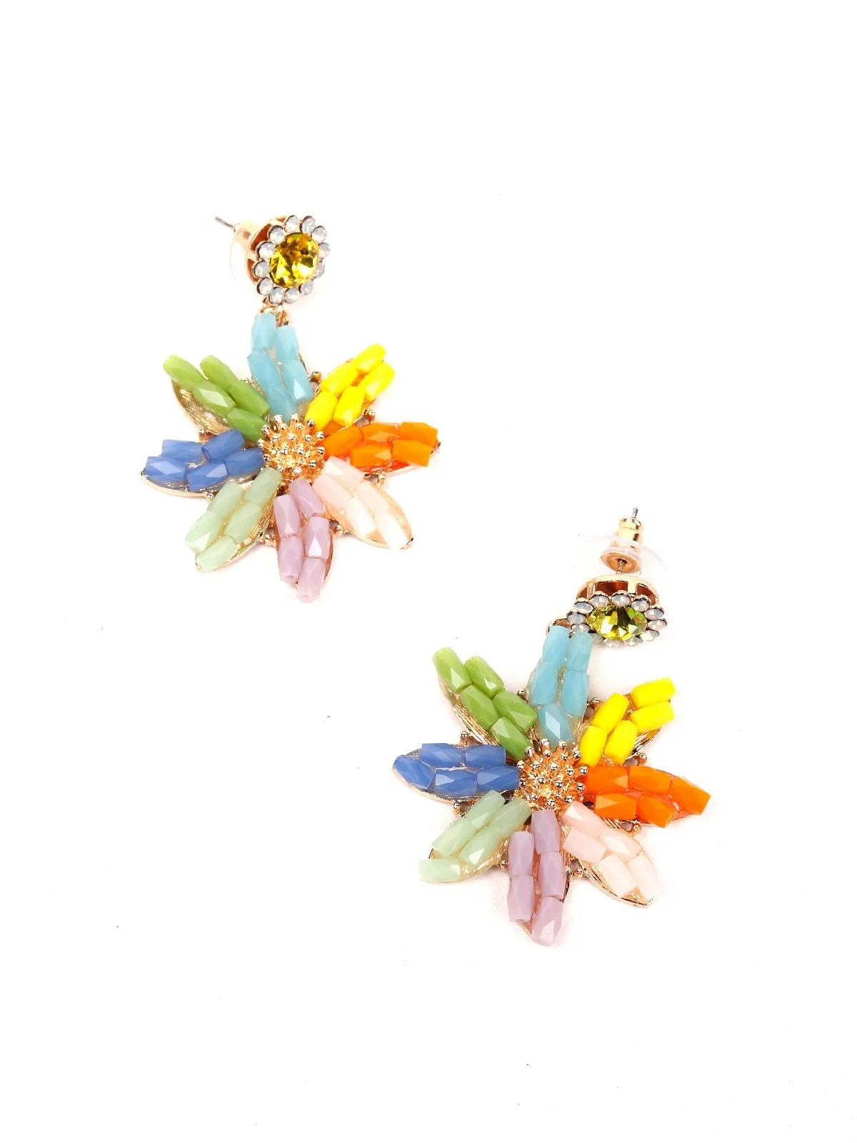Odette Women Multicoloured Metal Earrings - Image 6