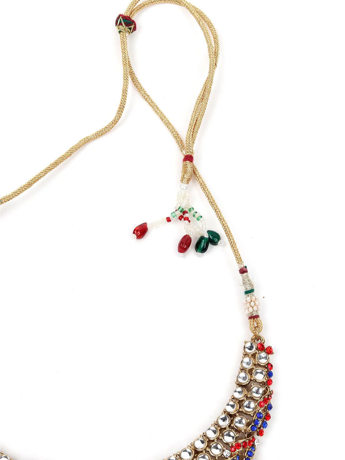Odette Women Red And Blue Stone And Jewellery Set - Image 4