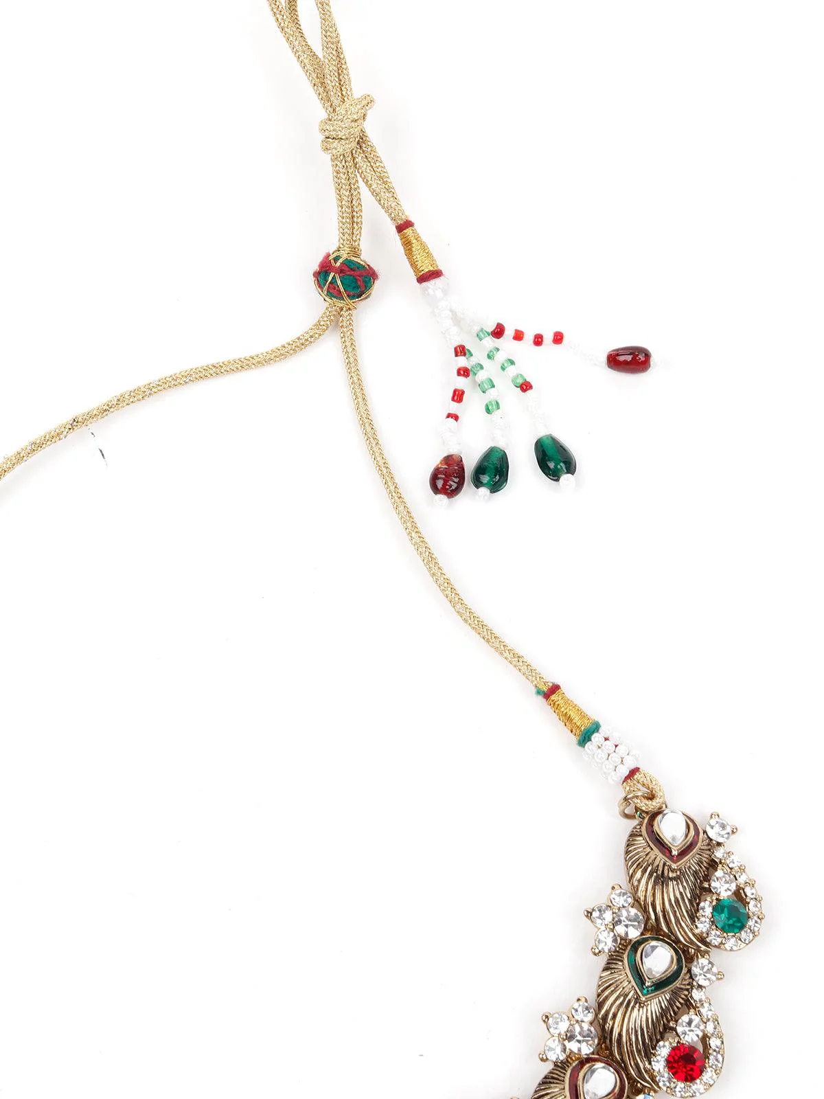 Odette Women Rusty Brown Metal Stone And Jewellery Set - Image 4
