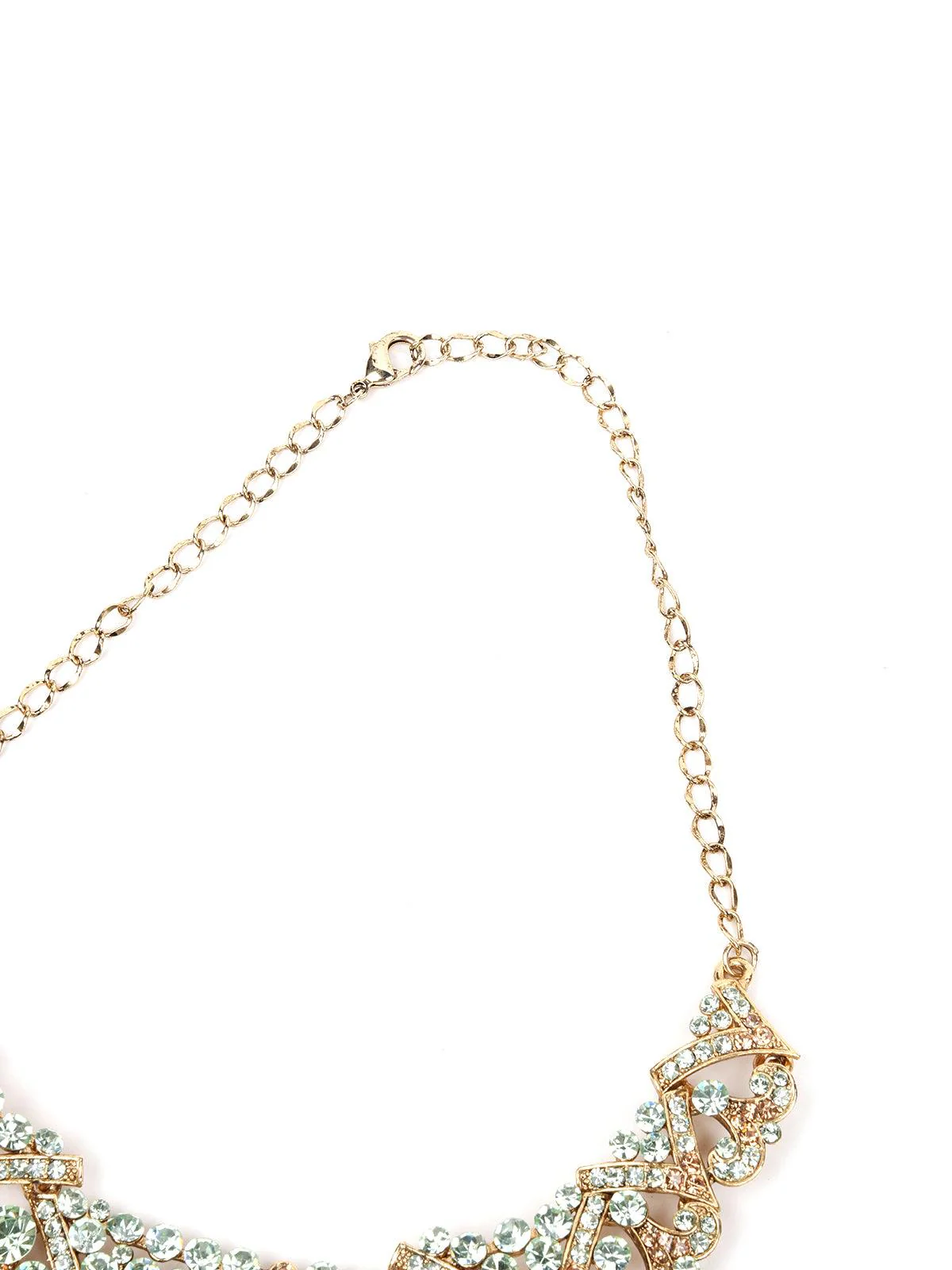 Odette Women Rusty Brown Stone And Kundan Set - Image 4