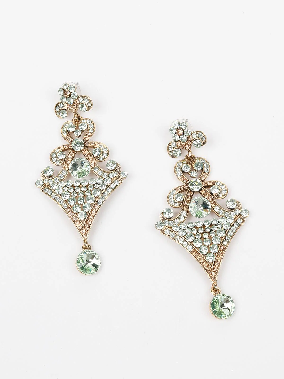Odette Women Rusty Brown Stone And Kundan Set - Image 5