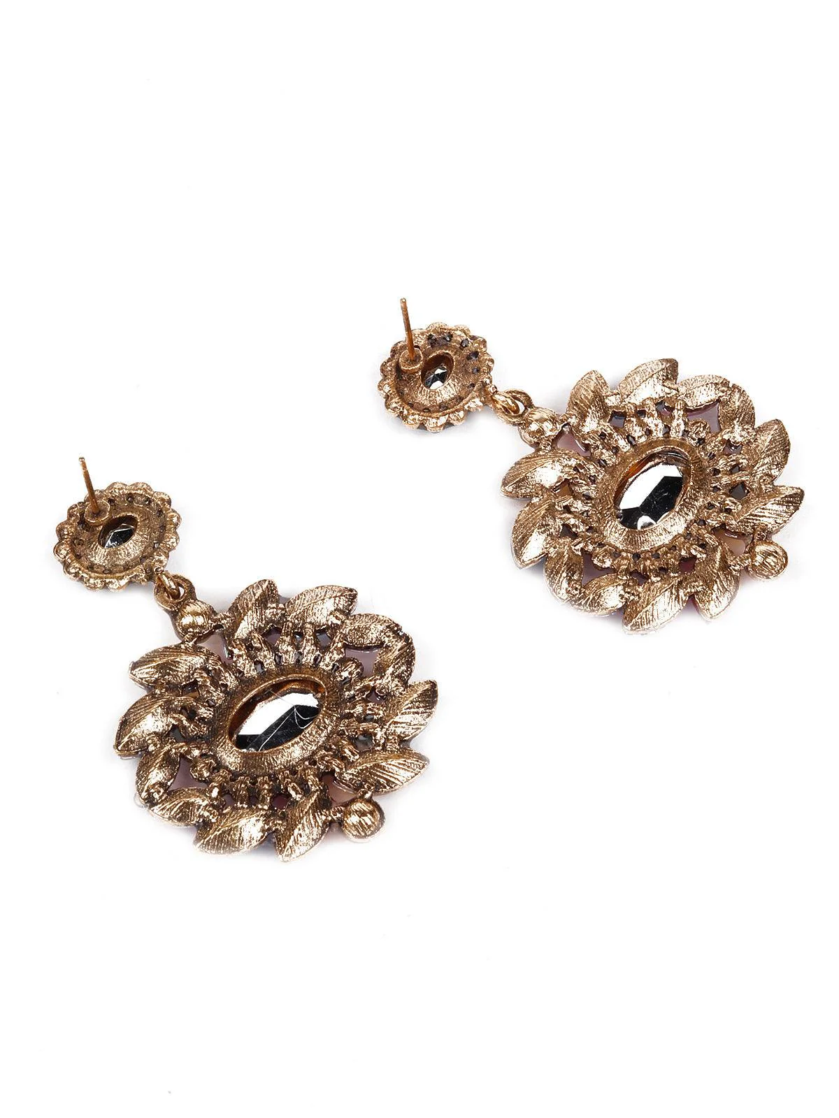 Odette Women Multicoloured Metal Drop Earrings - Image 6