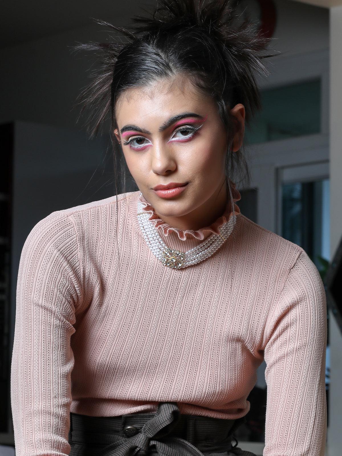 Odette Women White Metal Choker Necklace