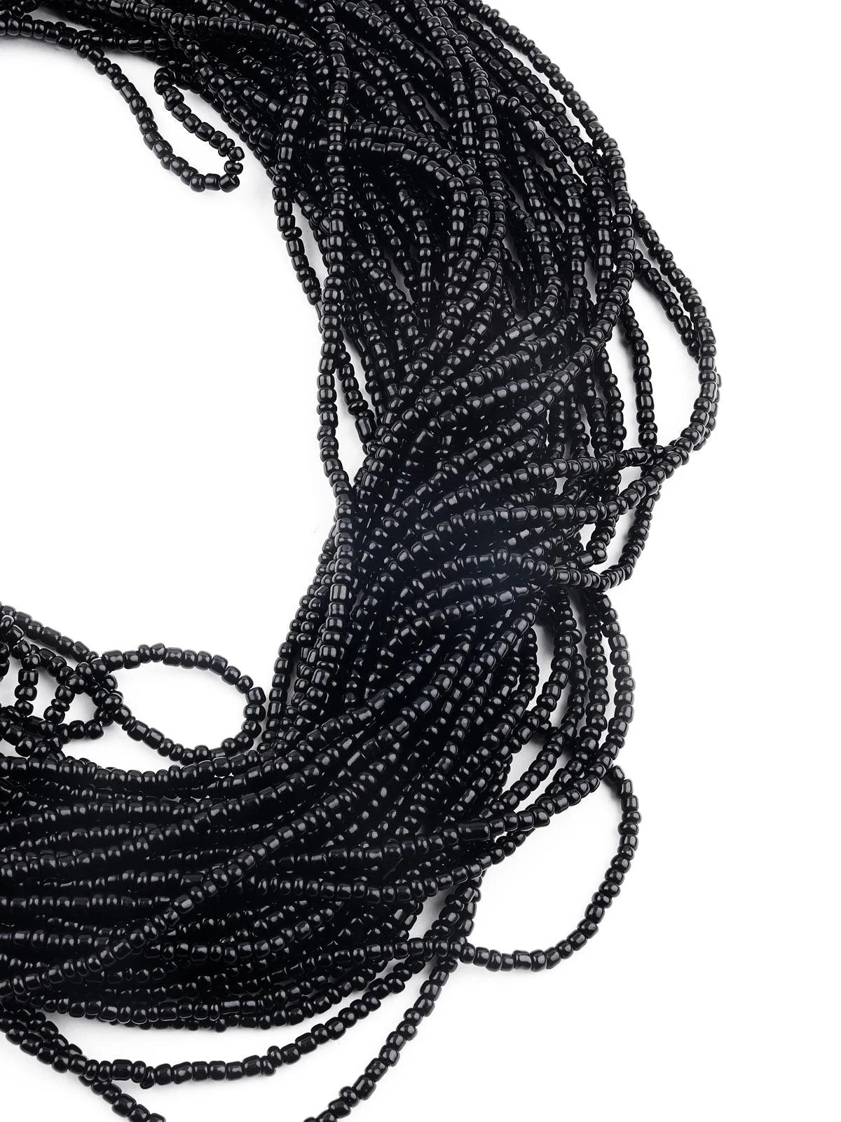 Odette Women Multilayered Black Gorgeous Statement Necklace Set - Image 5