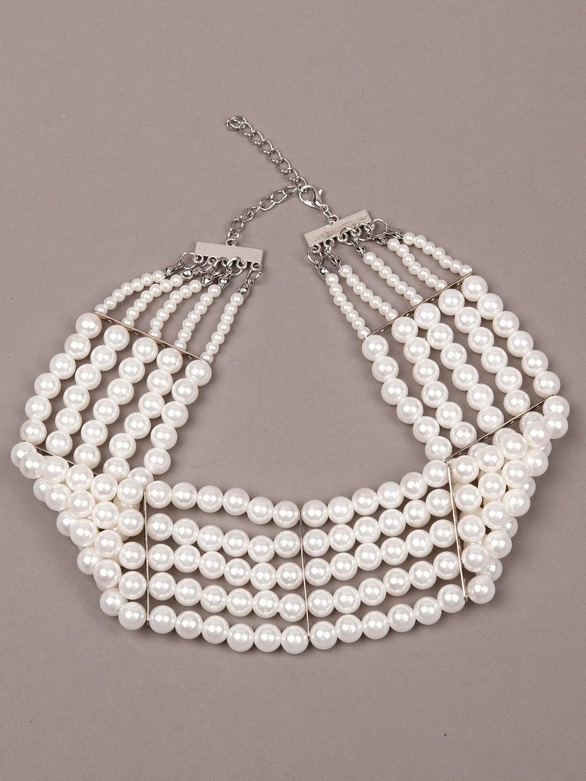 Odette Women White Metal Choker - Image 3
