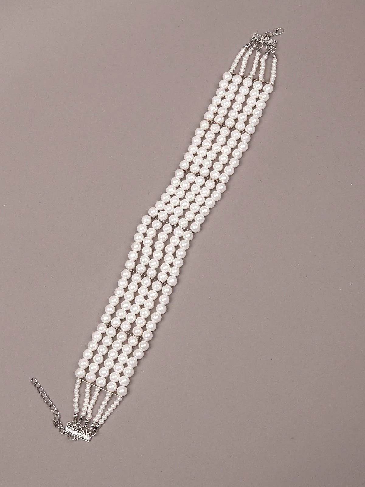 Odette Women White Metal Choker - Image 5