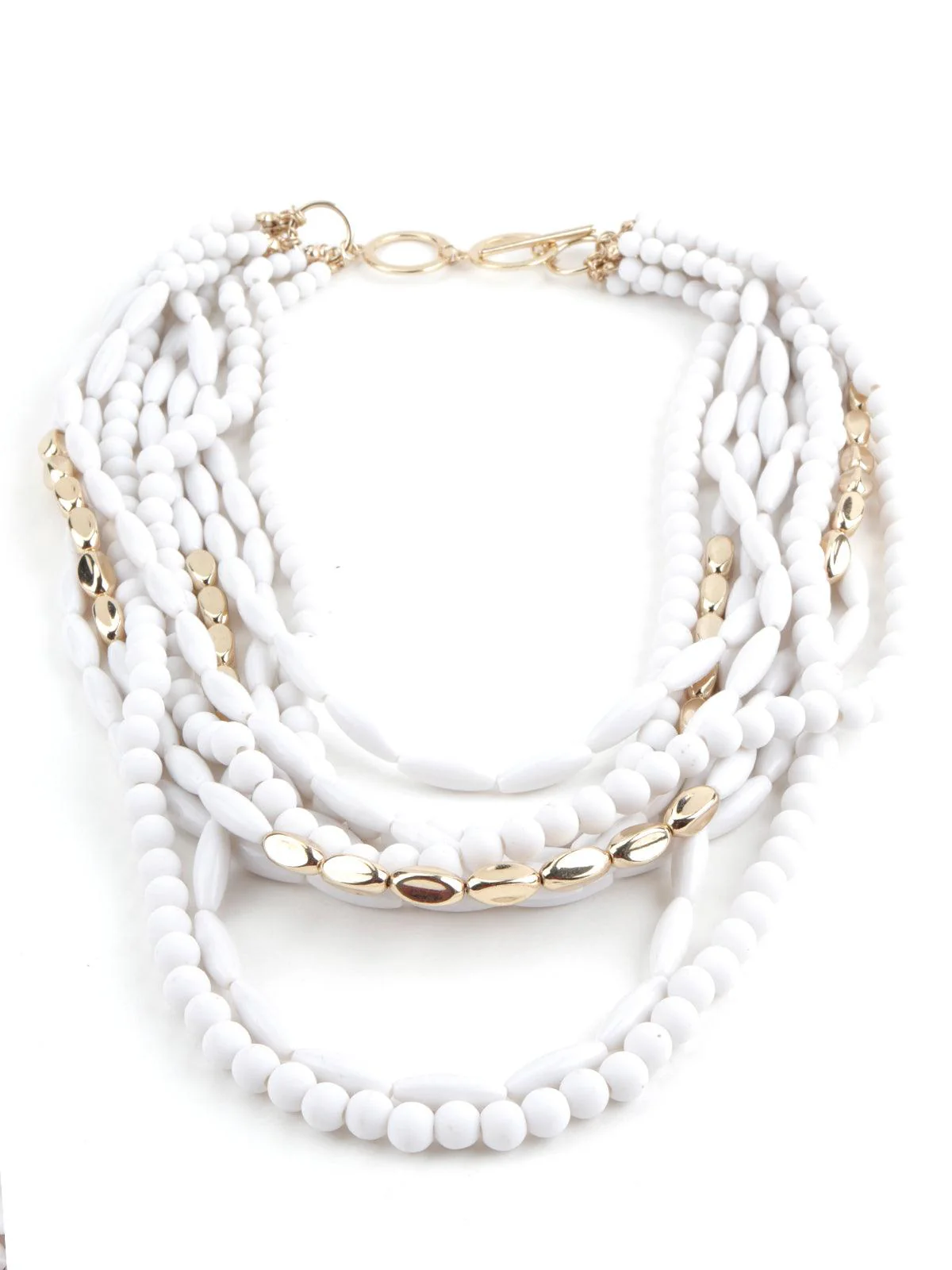 Odette Women Multistring White Beaded Angelic Necklace - Image 6