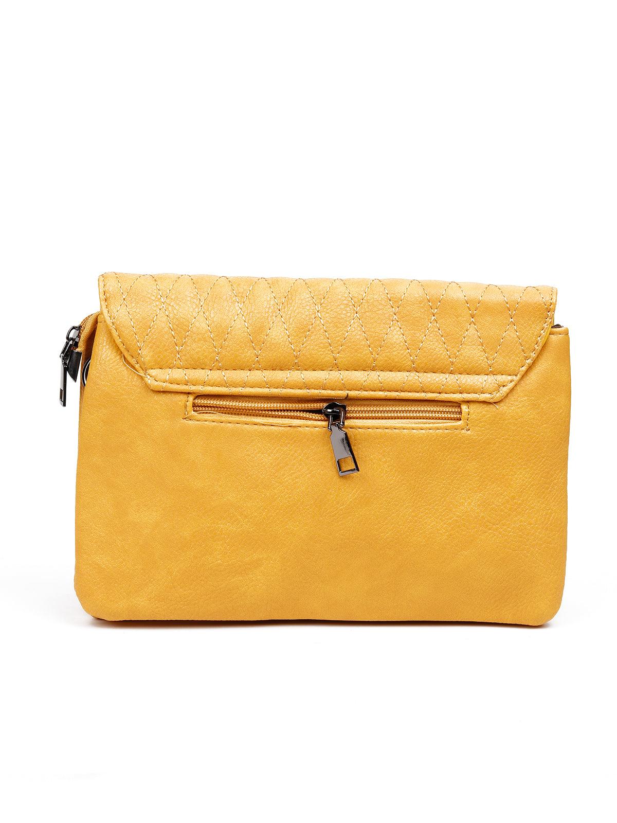 Odette Women Cream Coloured Metal Sling Bag - Image 5