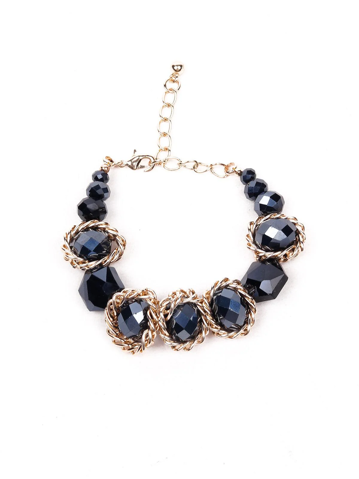 Odette Women Navy Blue Minimalistic Statement Bracelet