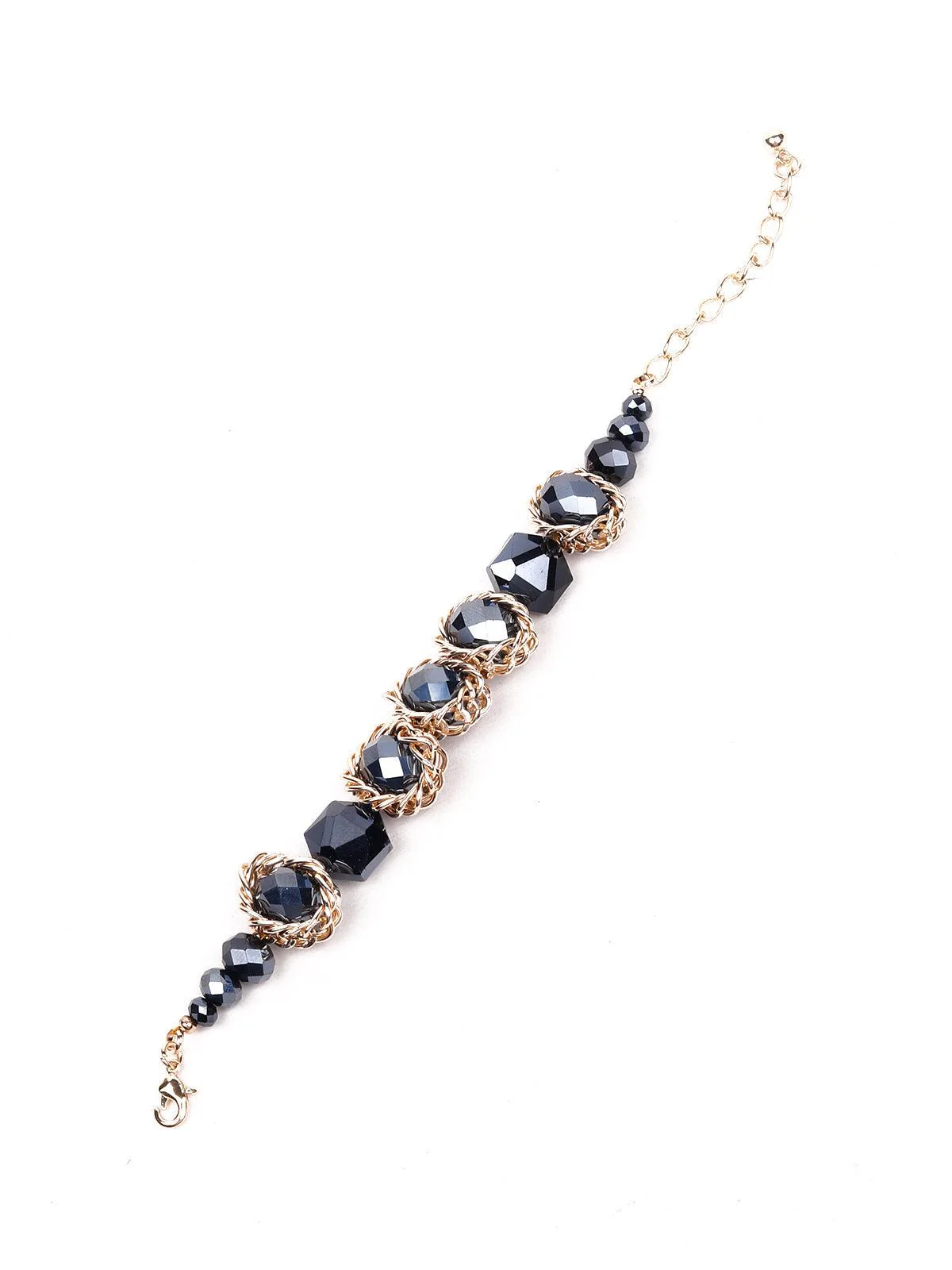 Odette Women Navy Blue Minimalistic Statement Bracelet - Image 2