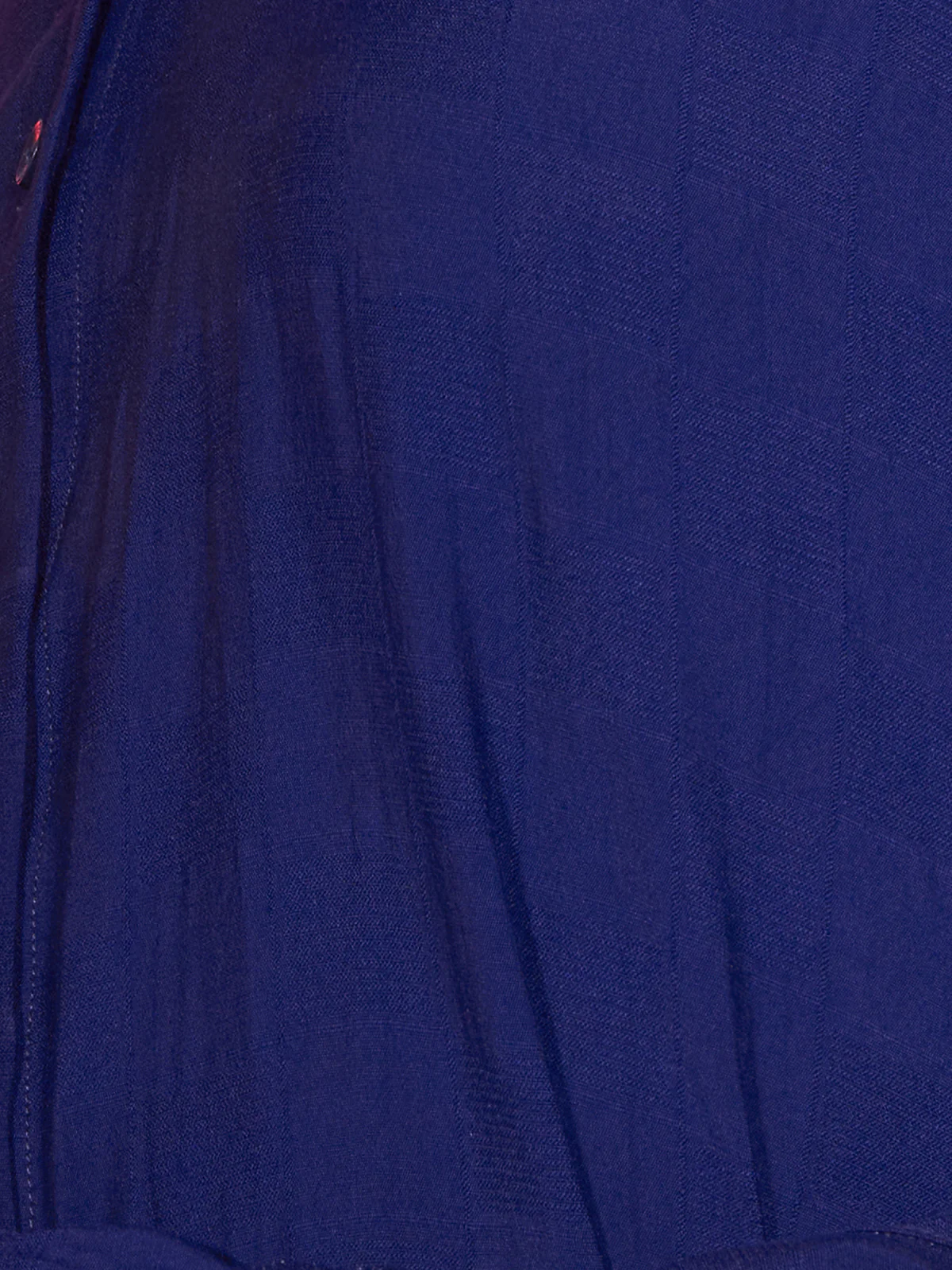 Odette Women Navy Blue Viscose Rayon Solid Co-Ord Set - Image 8