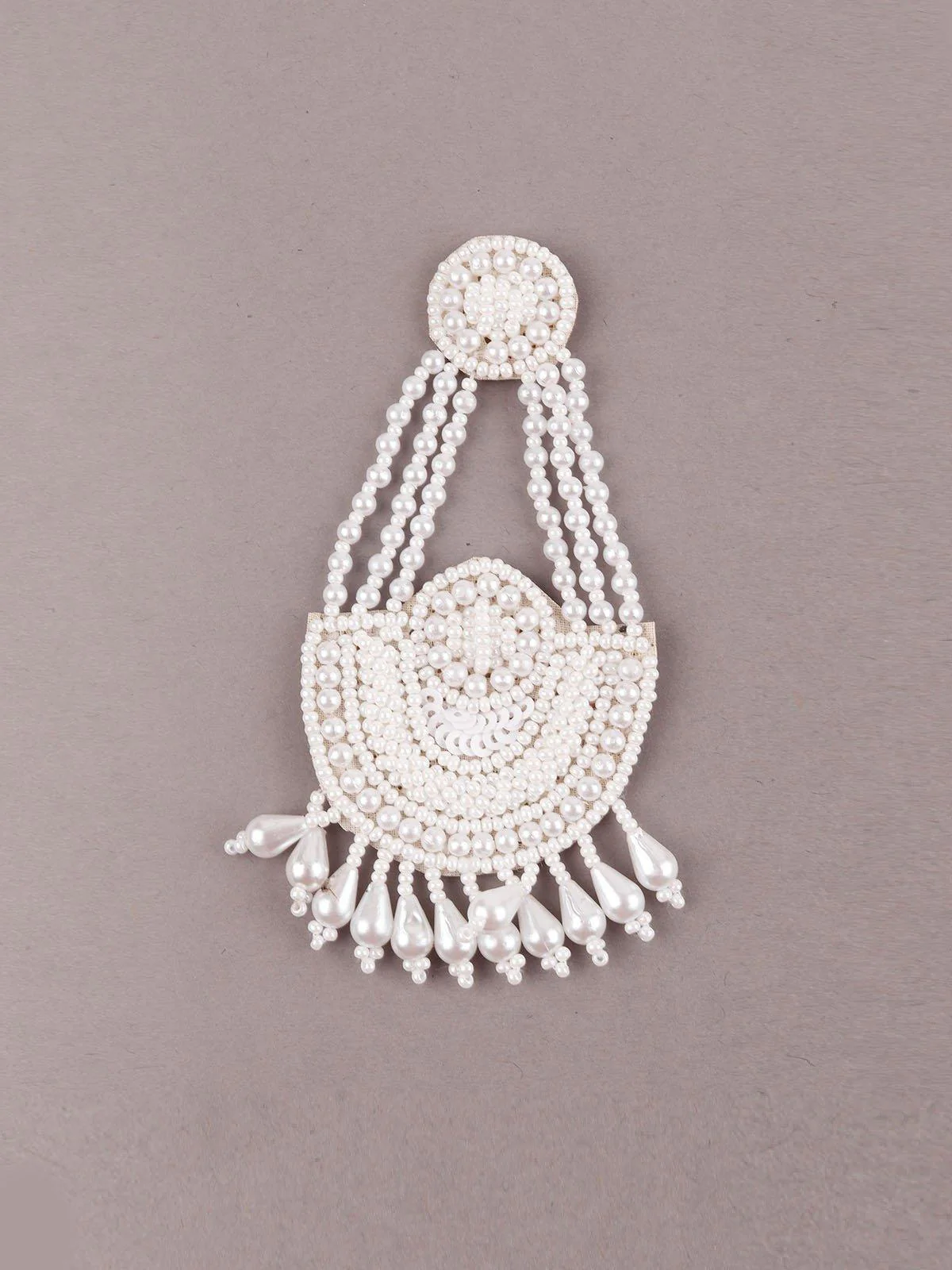 Odette Women White Metal Earring - Image 4
