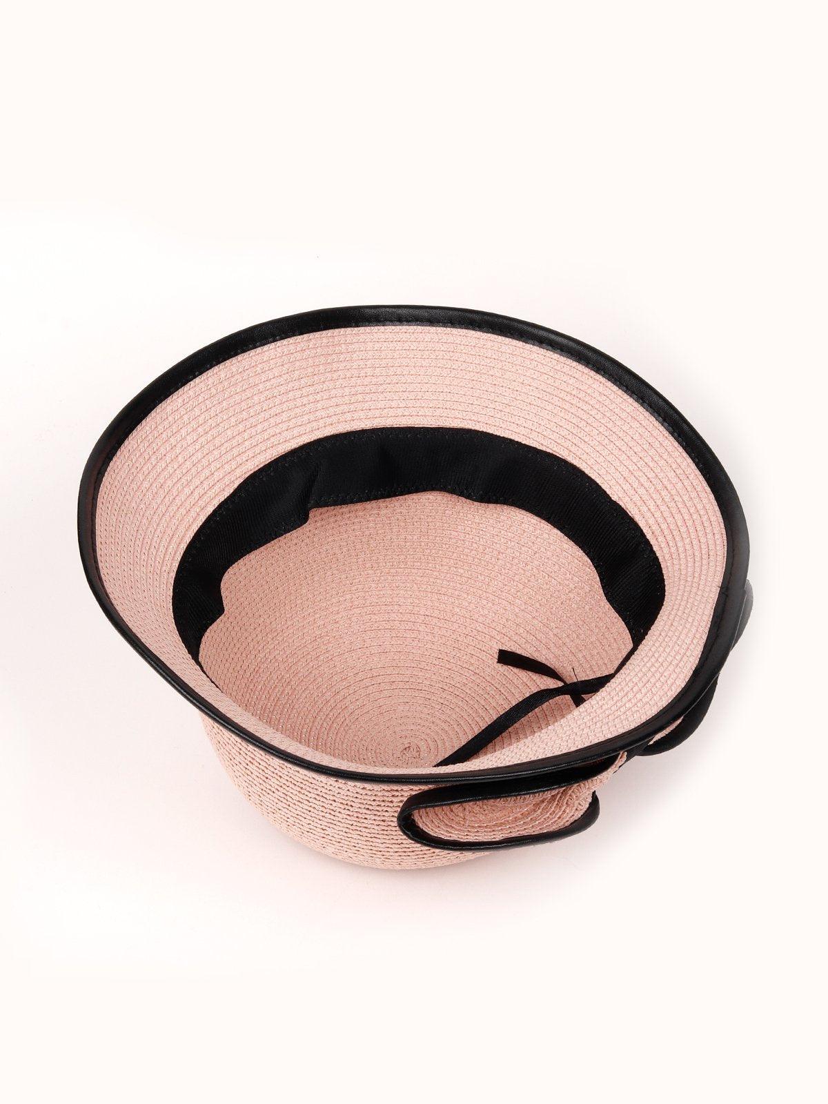 Odette Women Nude Black Edged Hat With Bow Tie - Image 5