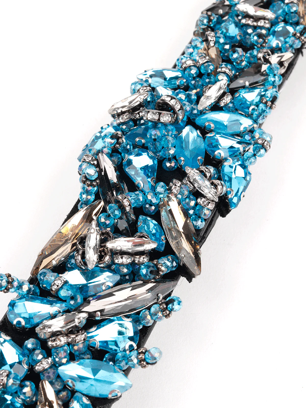 Odette Women Ocean Blue Embellished Belt - Image 4