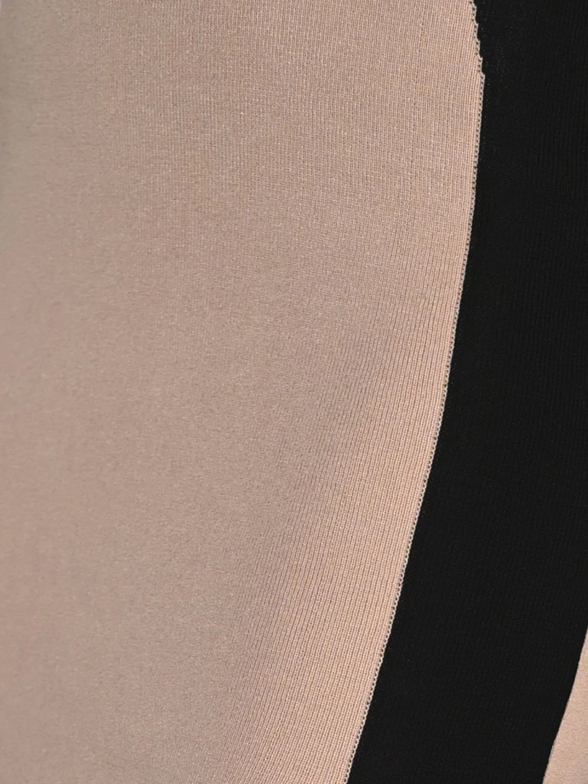 Odette Beige Knit Lycra Solid Bodycon Dress For women - Image 5