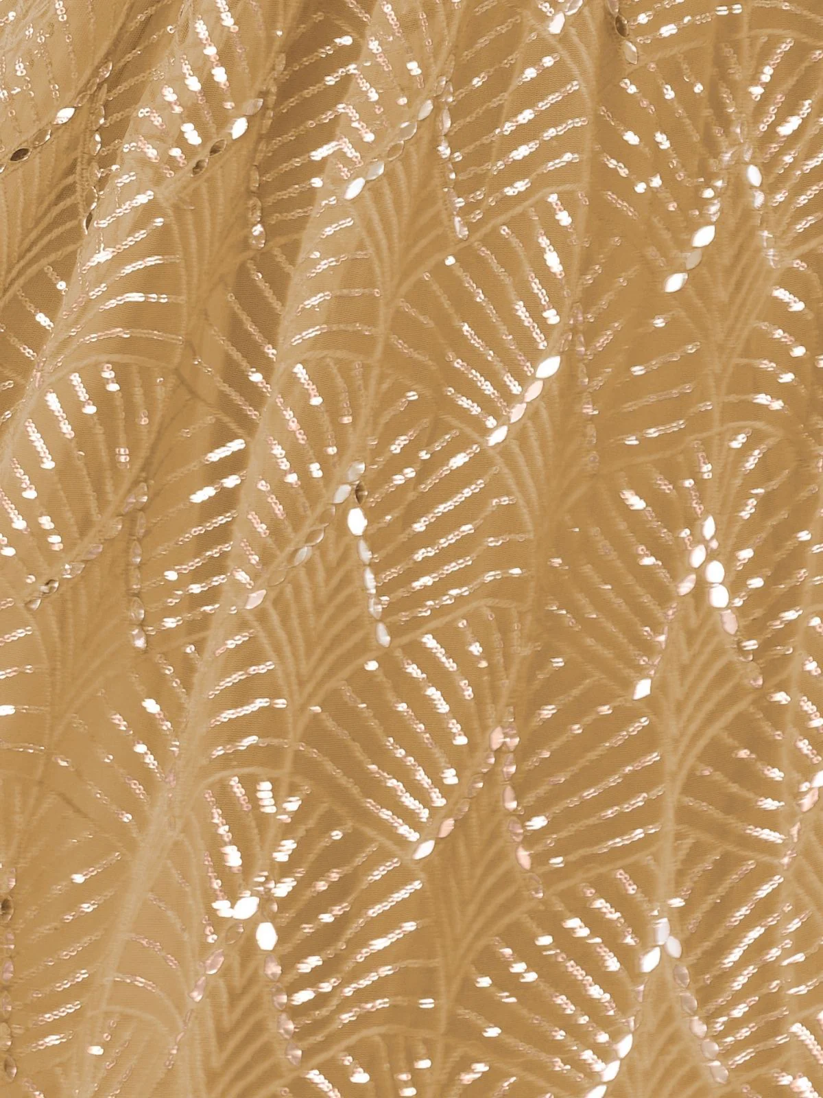 Odette Beige Net Embroidered Semi Stitched Lehenga For Women - Image 5