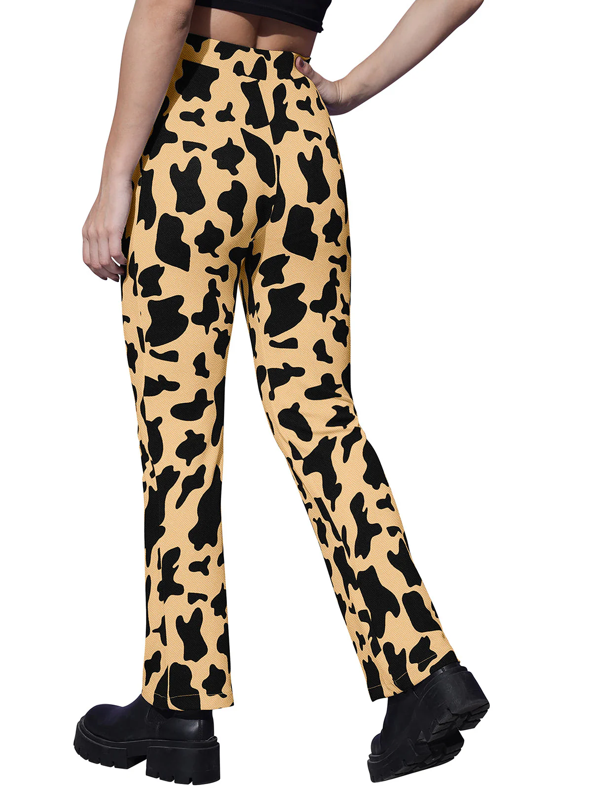 Odette Beige Polyester Trouser For Women - Image 5