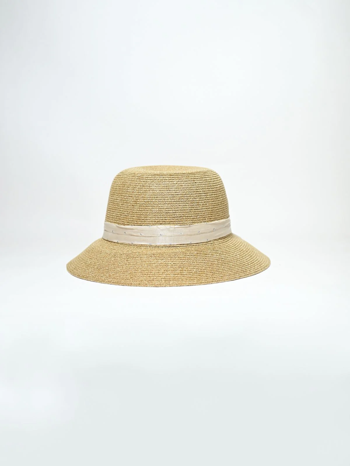 Odette Beige Raffia Woven Texture Hat For Women - Image 5