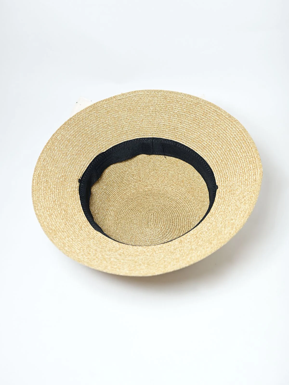 Odette Beige Raffia Woven Texture Hat For Women - Image 6