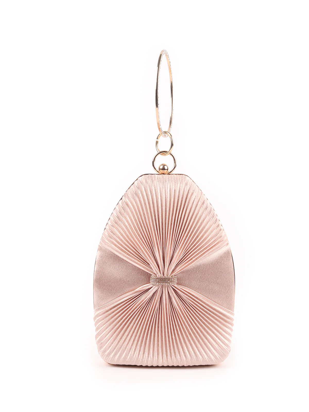 Odette Beige Patterned Clutch For Women - Image 3