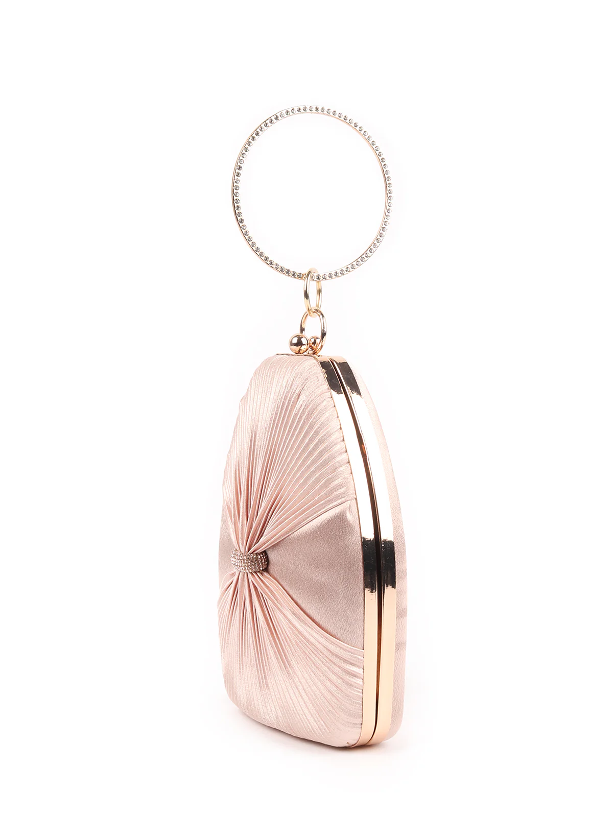 Odette Beige Patterned Clutch For Women - Image 4