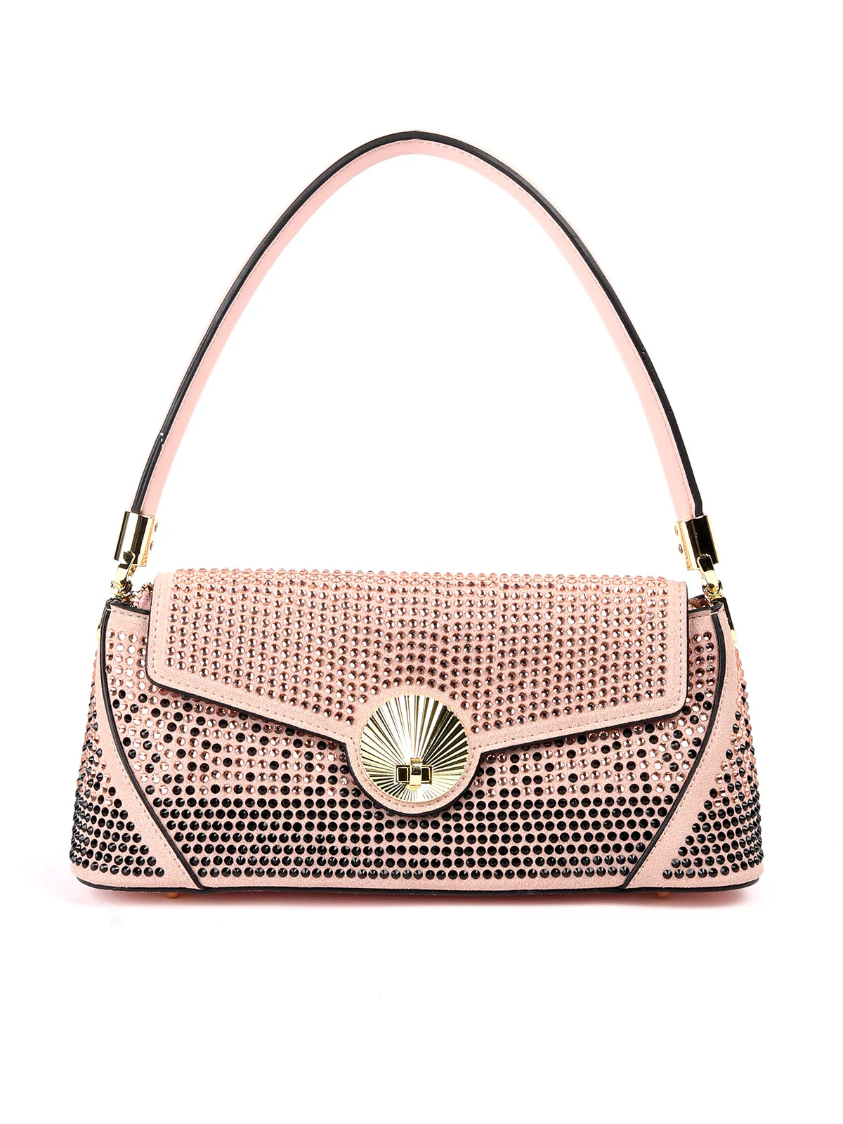 Odette Beige Textured Hand Bag For Women - Image 3