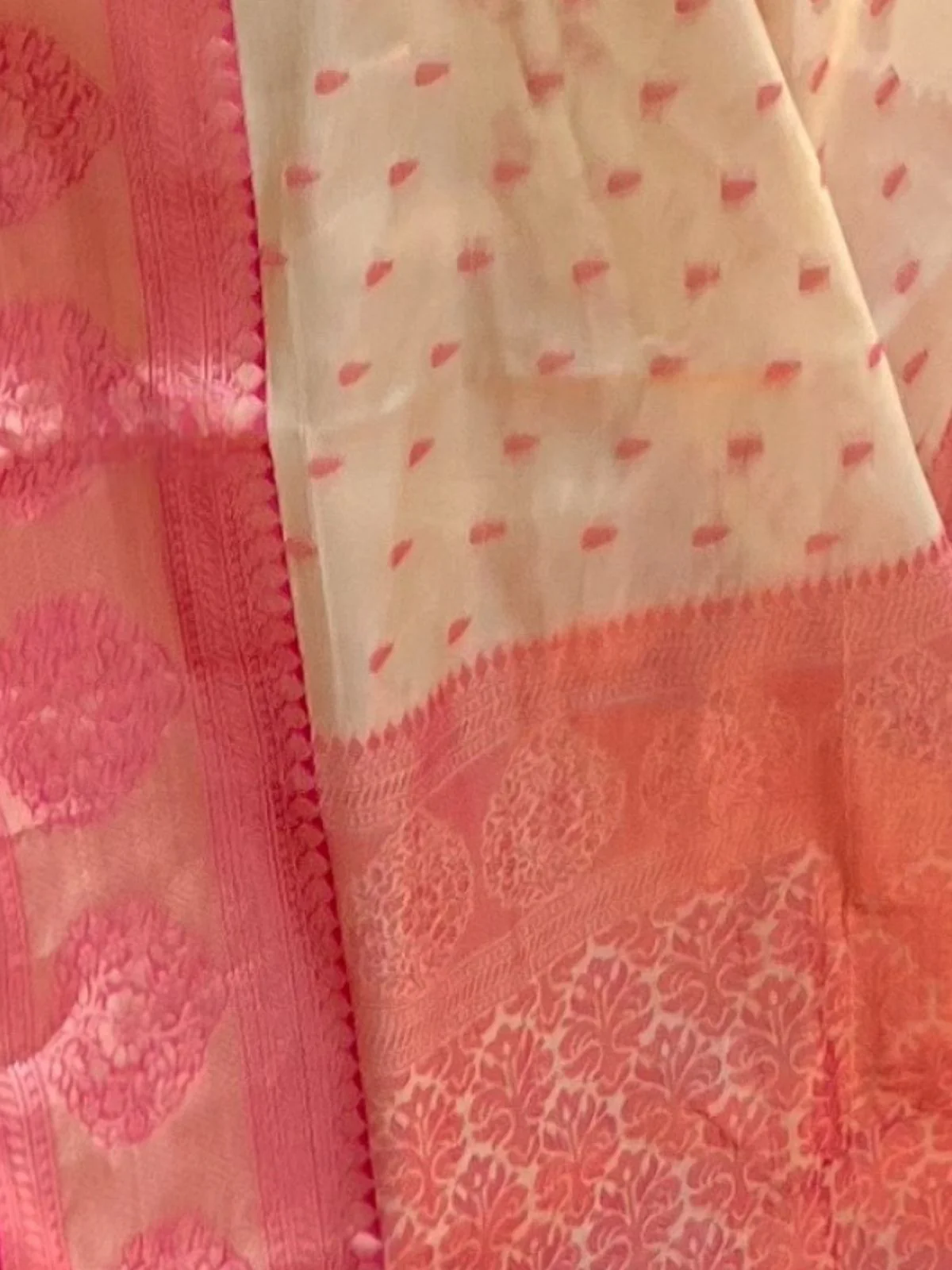 Odette Beige Woven Design Tissue Silk Saree With Unstitched Blouse For Women - Image 4