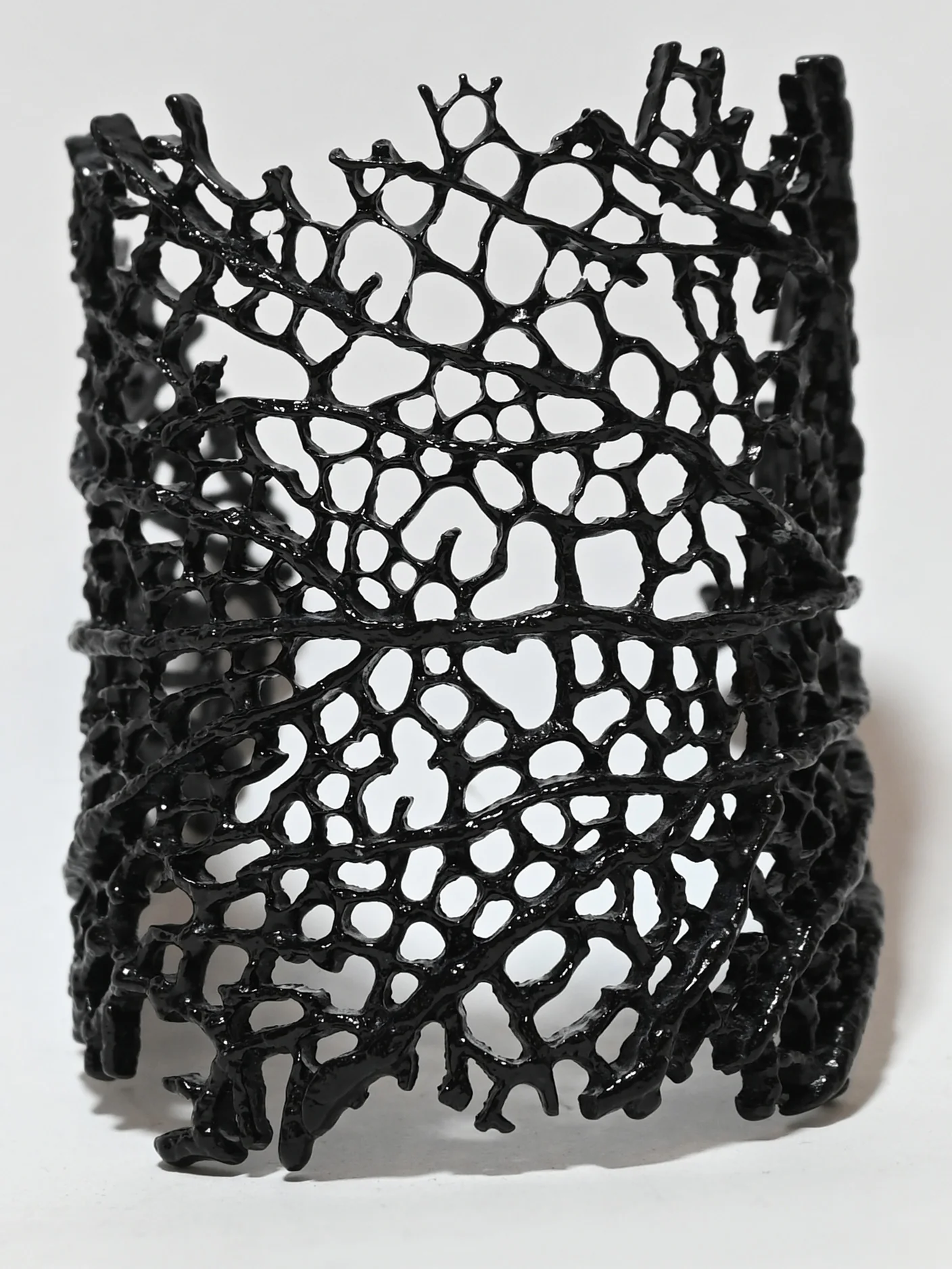 Odette Black Alloy Coral Design Bracelet For Women - Image 3