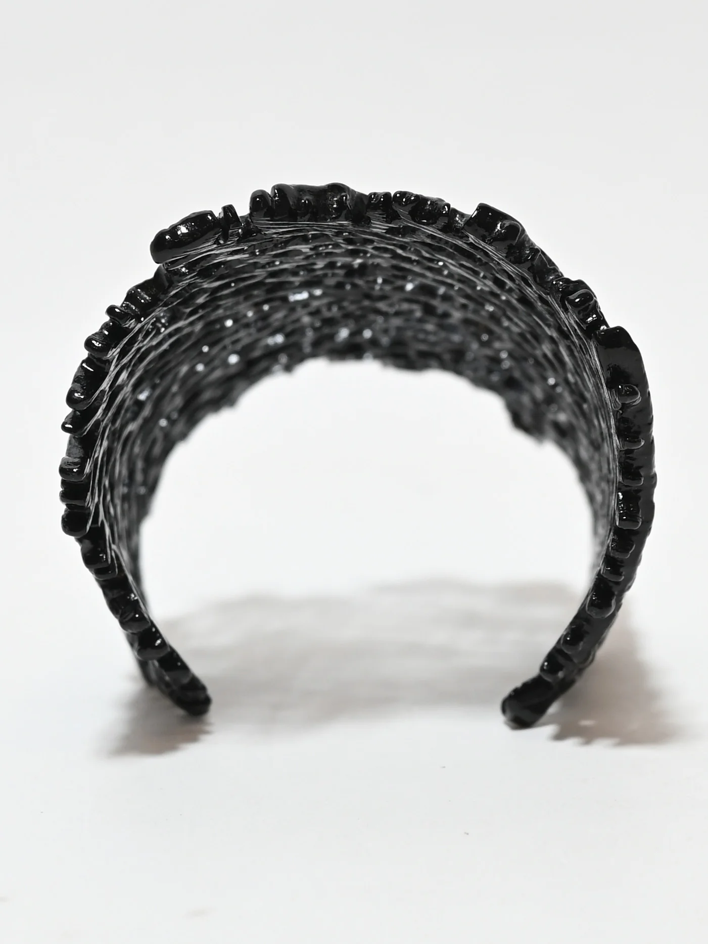 Odette Black Alloy Coral Design Bracelet For Women - Image 5
