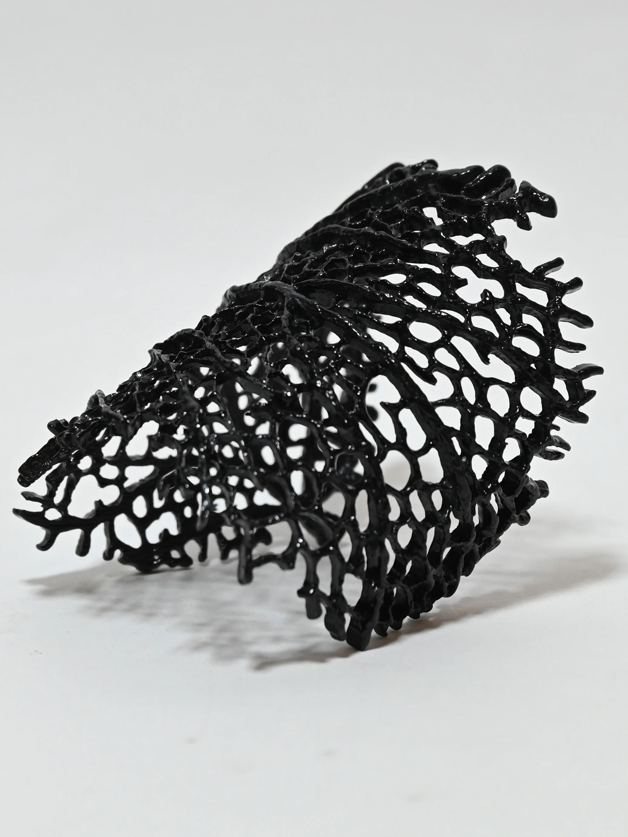 Odette Black Alloy Coral Design Bracelet For Women - Image 6