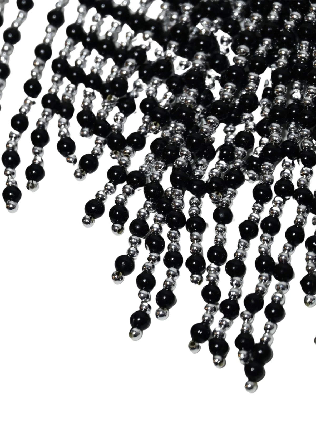 Odette Black And Silver Net Embellished Cape For Women - Image 7
