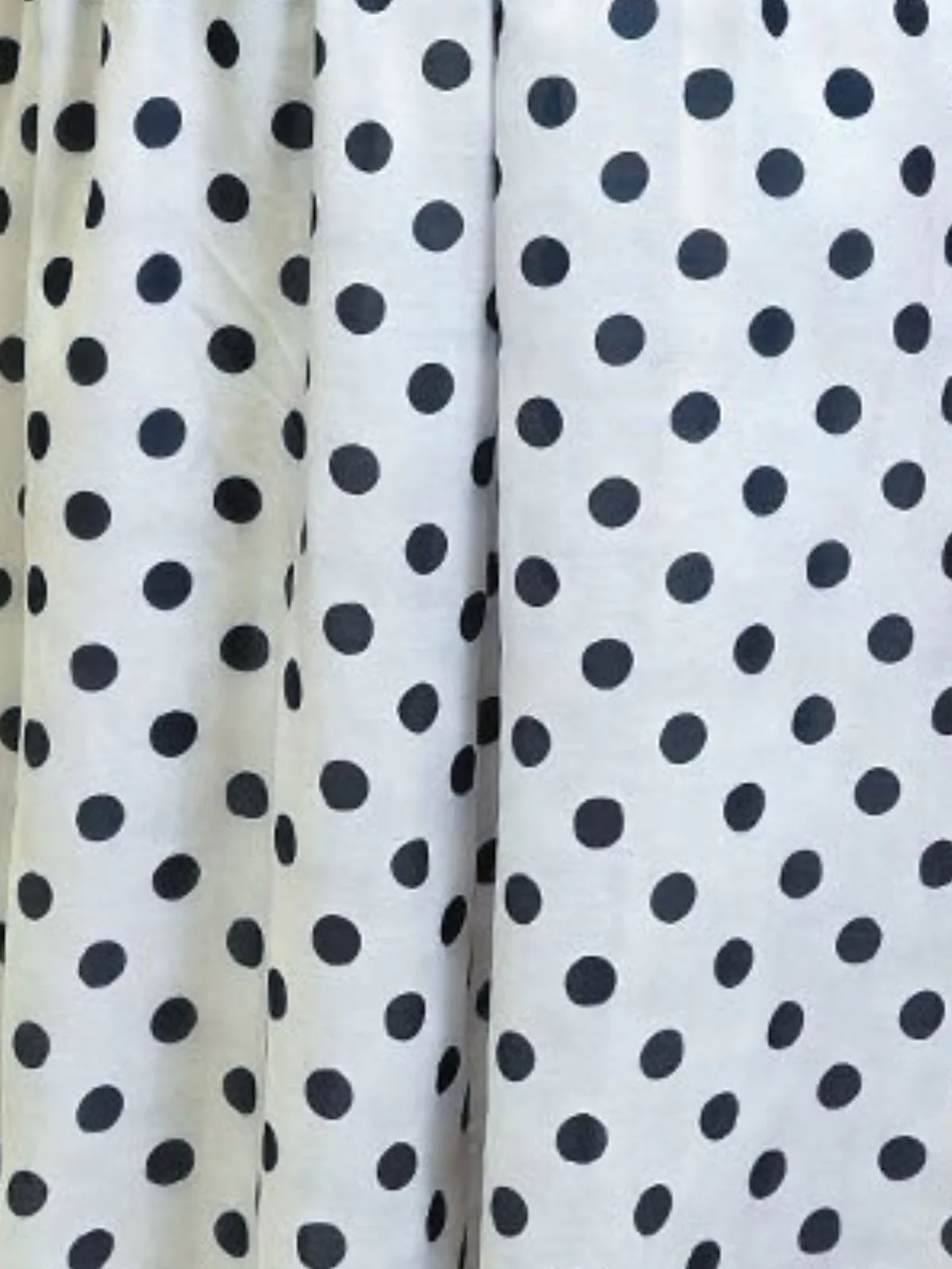 Odette Black And White Cotton Cambric Polka Dot Dress For Women - Image 5