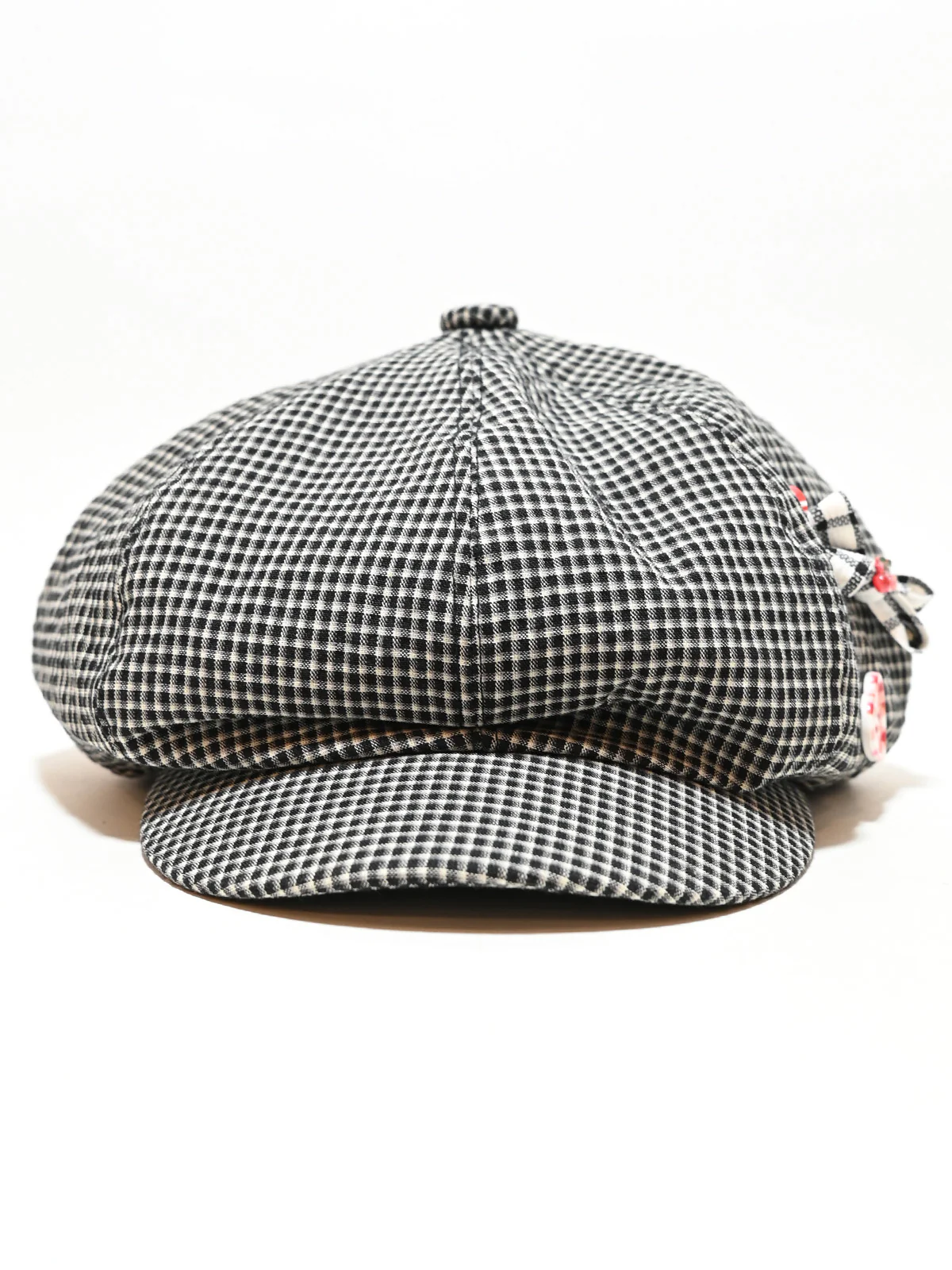 Odette Black And White Poly Cotton Checked Hat Women - Image 3