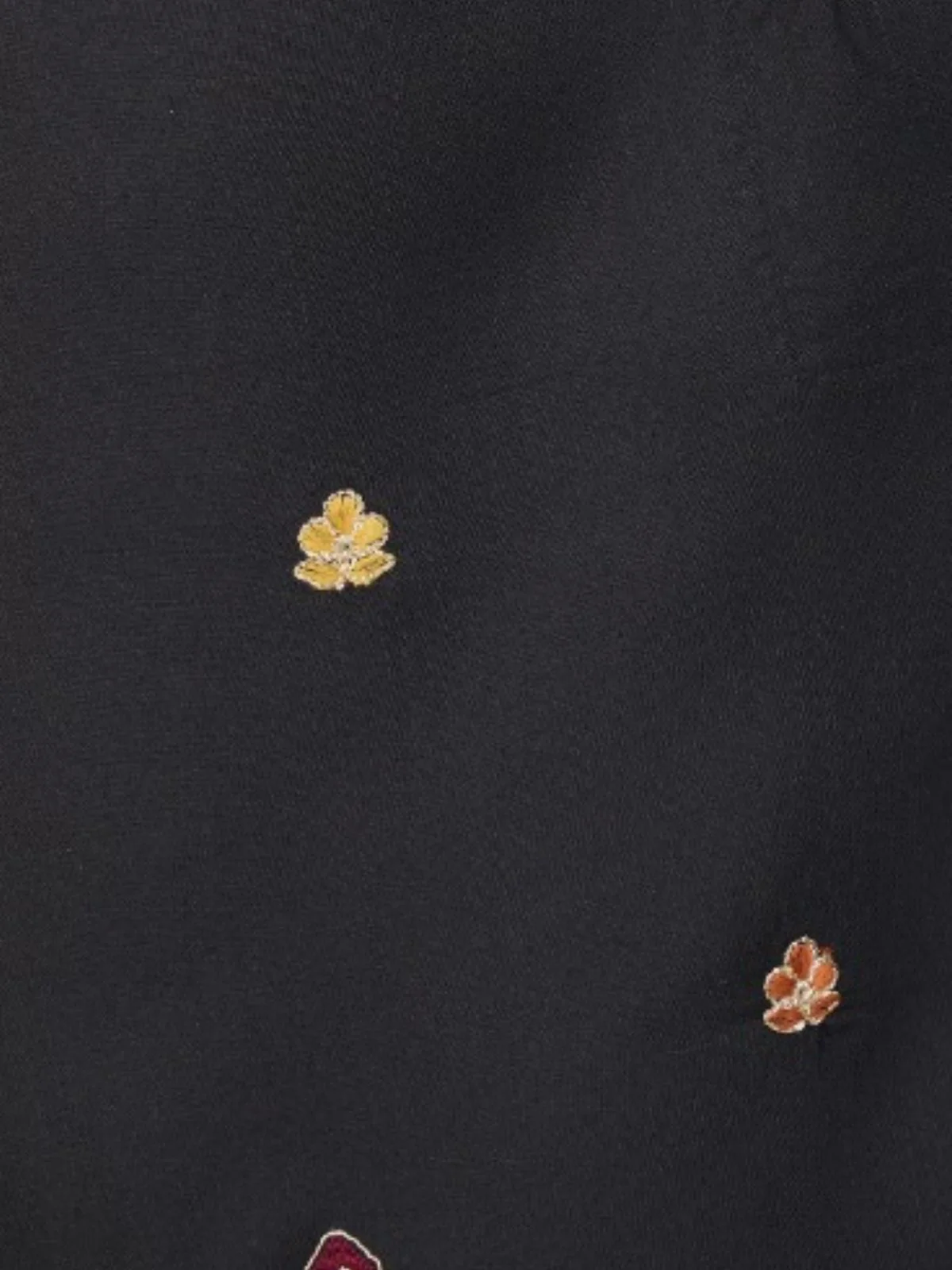 Odette Black Cotton Embroidered Stitched Kurta For Men - Image 5