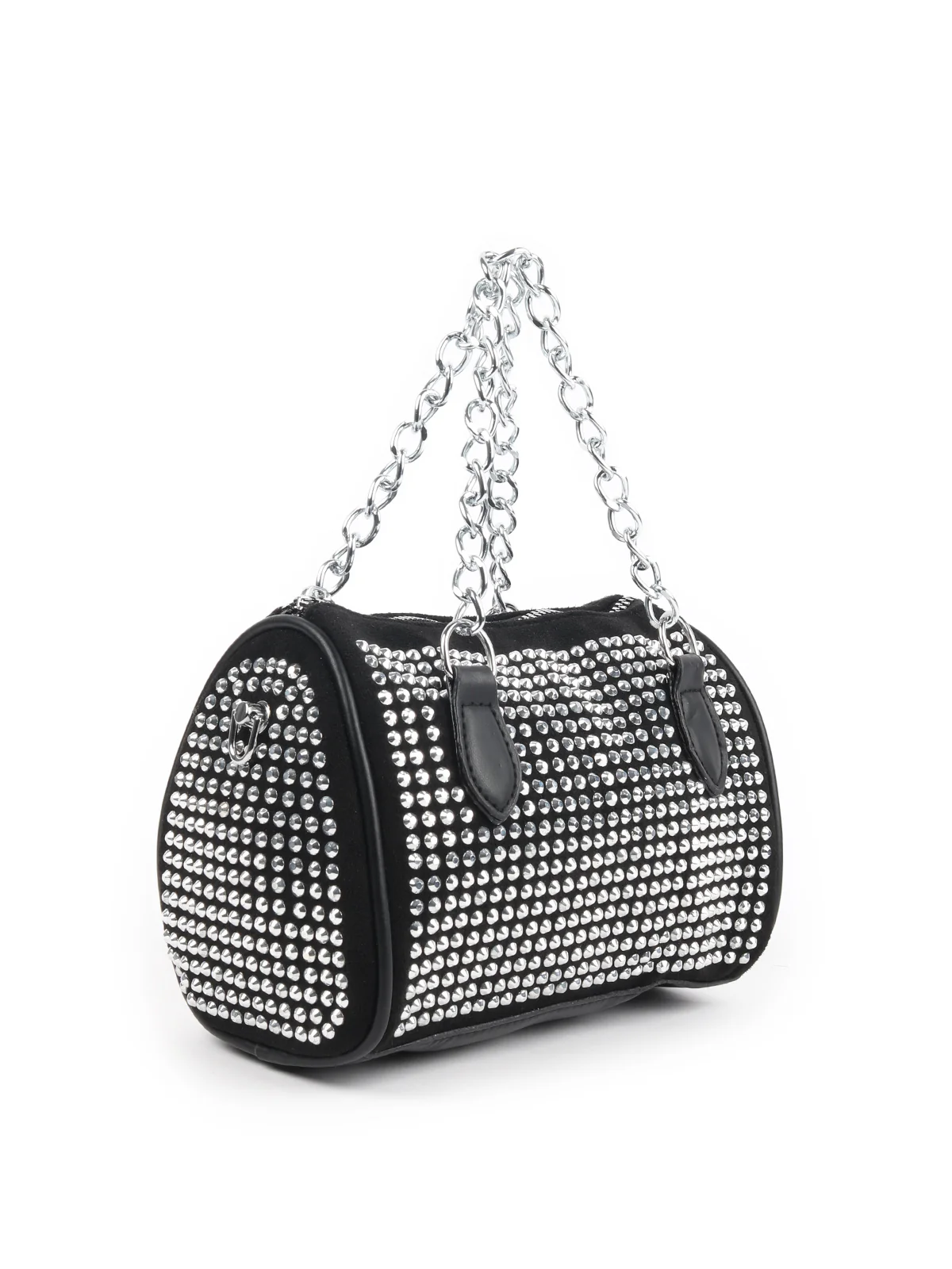 Odette Black Embellished Clutch For Women - Image 4