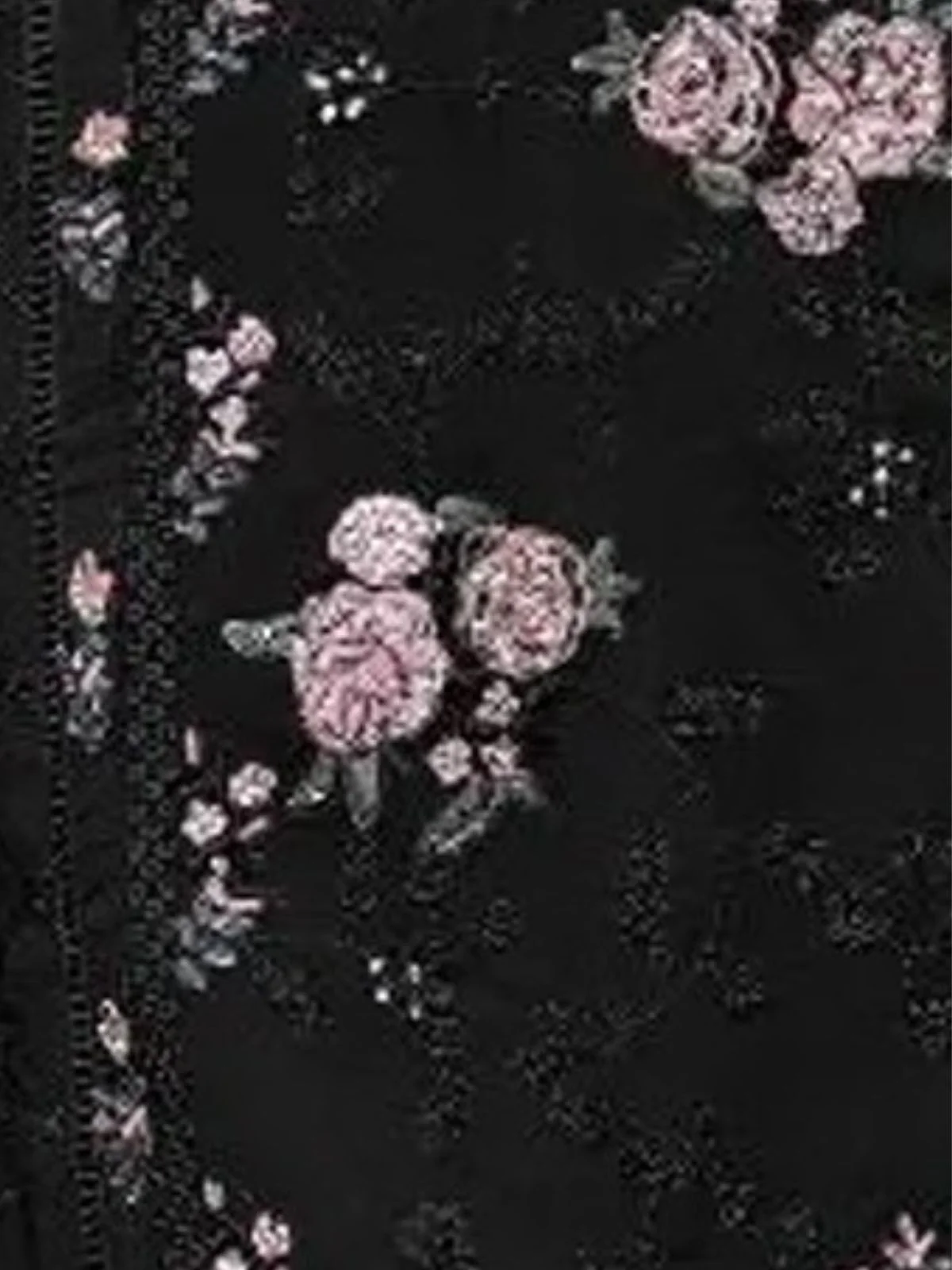 Odette Black Georgette Embellished Semi-Stitched Kurta Set For Women - Image 3