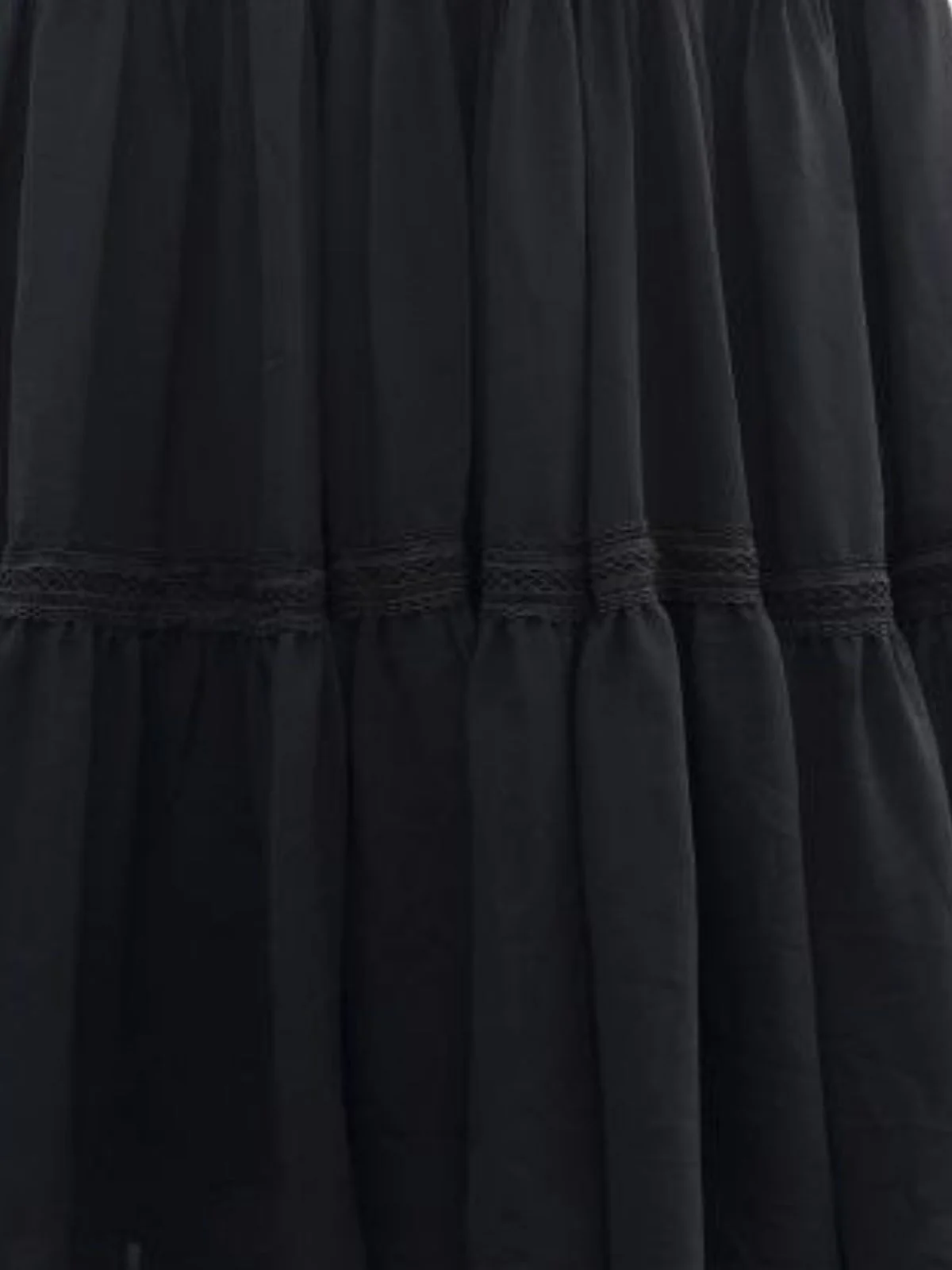 Odette Black Georgette Embroidered Stitched Kurta Set For Women - Image 5