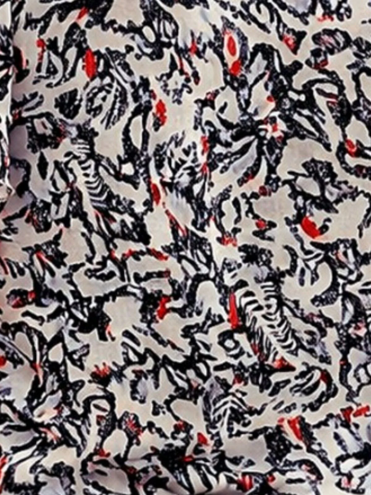 Odette Black Georgette Printed Top For Women - Image 5