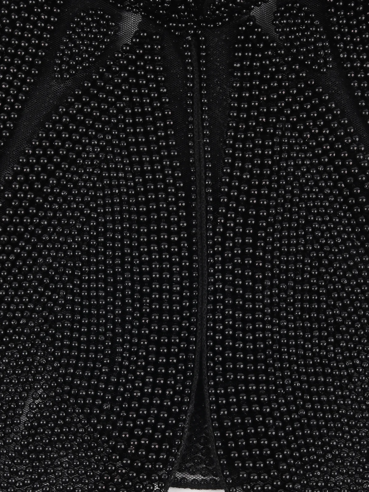 Odette Black Net All Beads Embroidered Cape For Women - Image 4