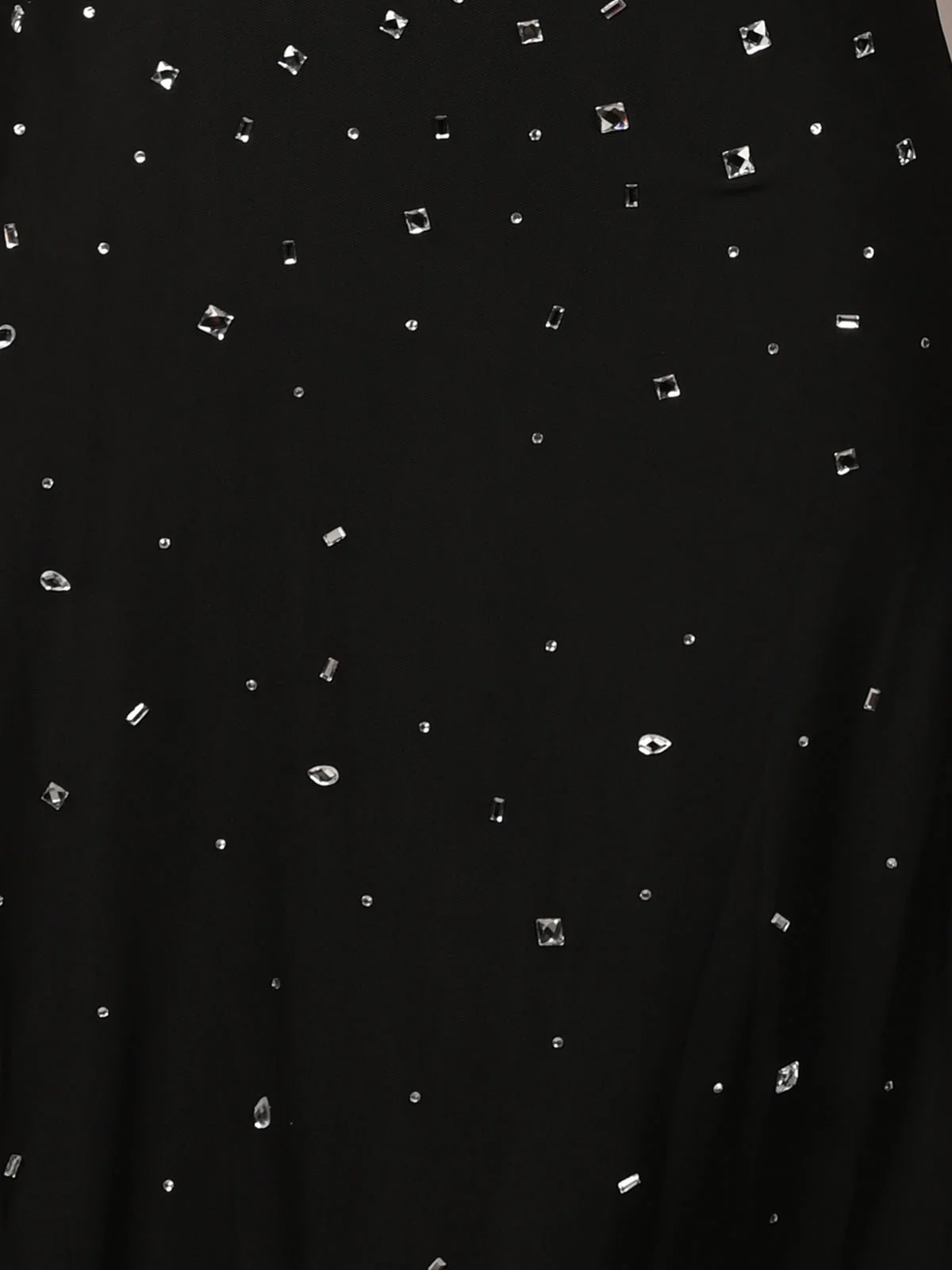 Odette Black Net Embellished Dress For Women - Image 4