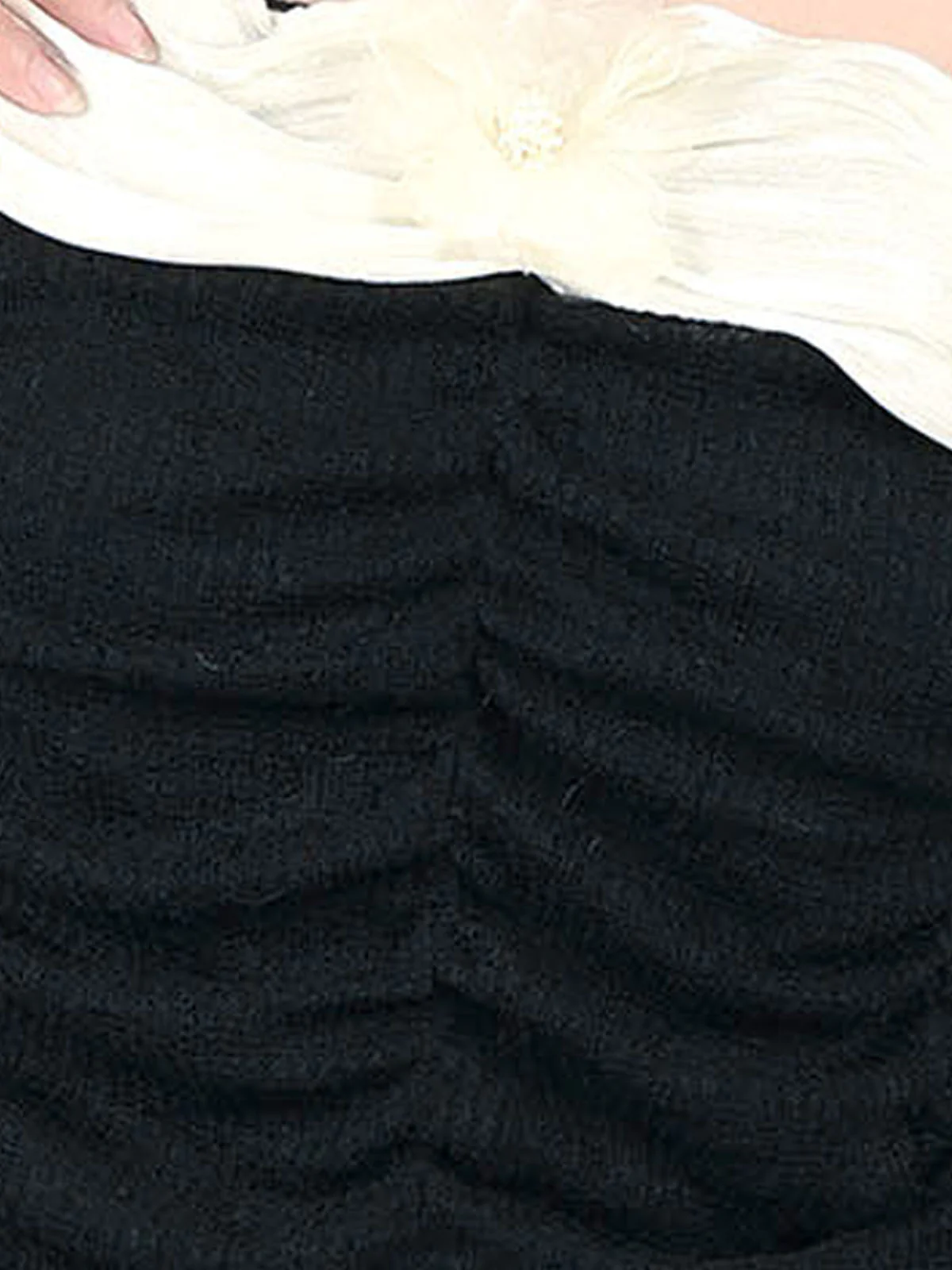 Odette Black Polyester Gathered Top For Women - Image 6
